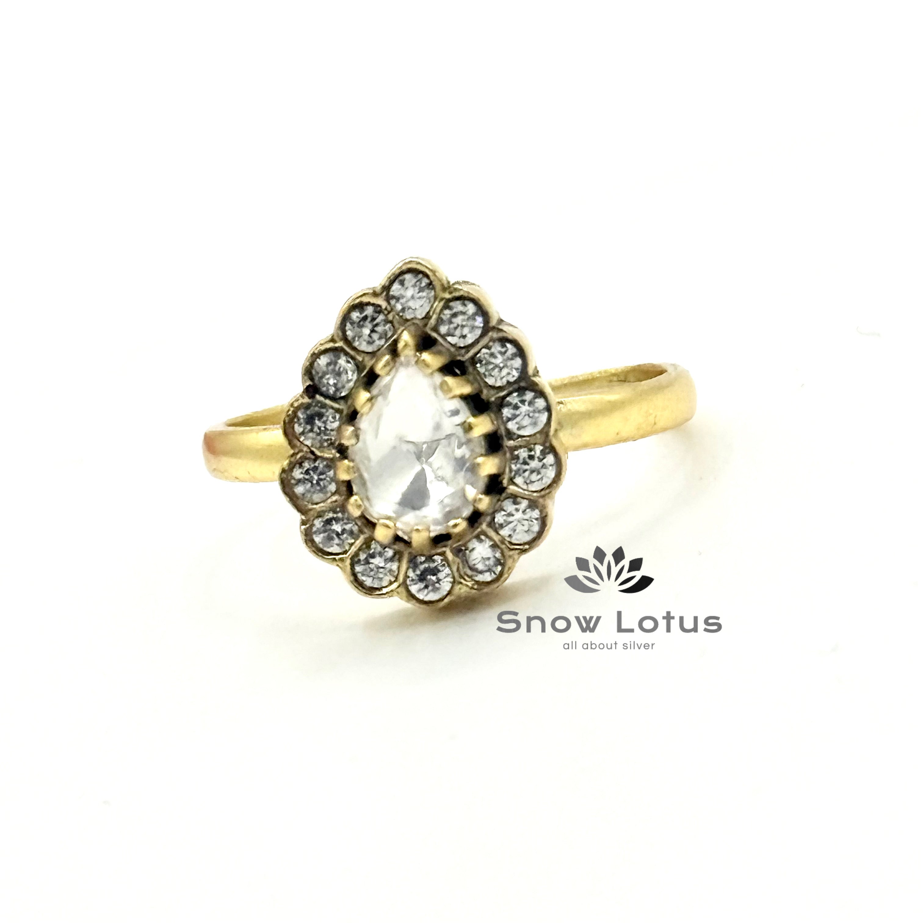 Gorgeous Drop Moissanite Finger Ring