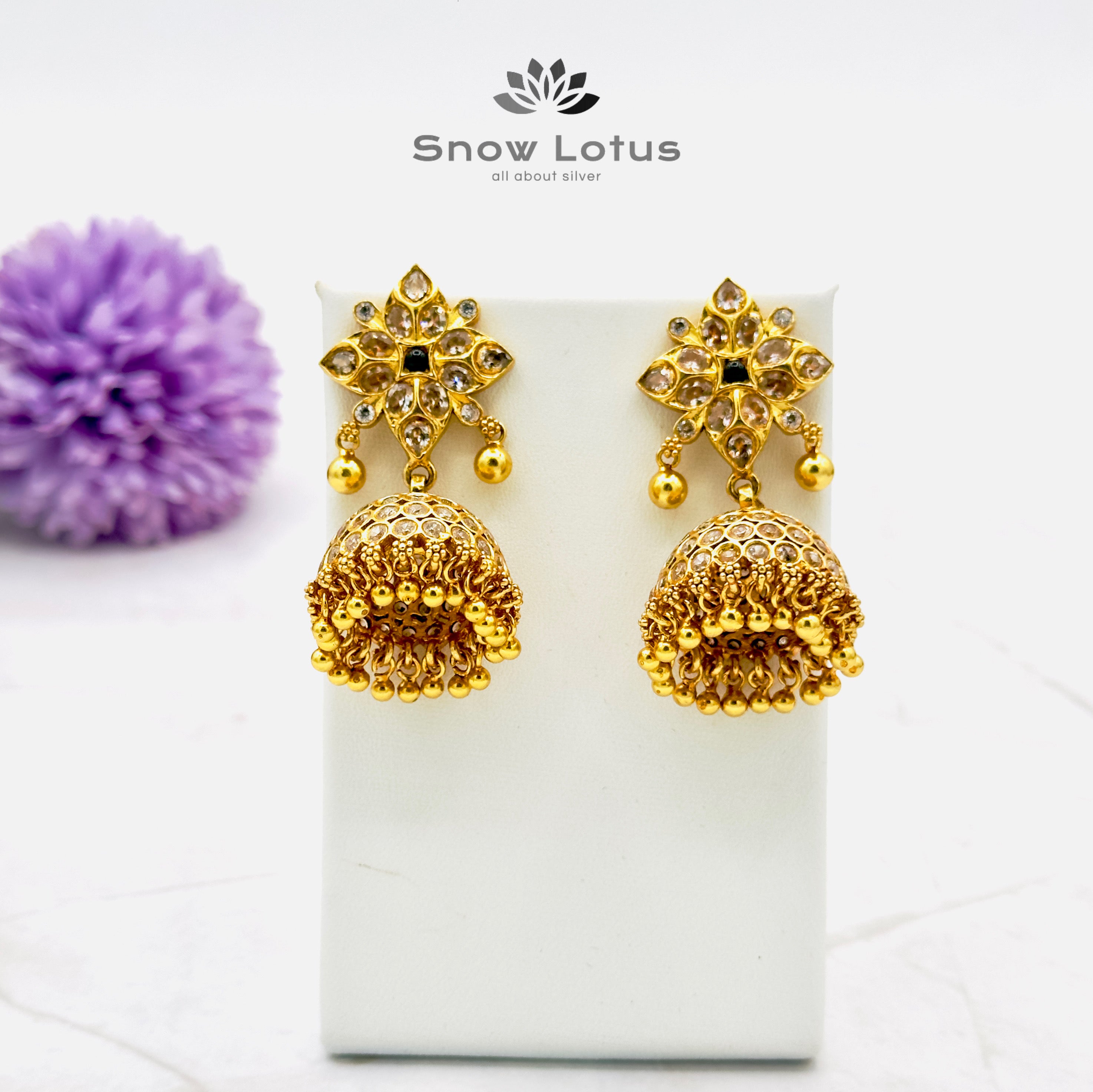 Choicest cutstone jhumka