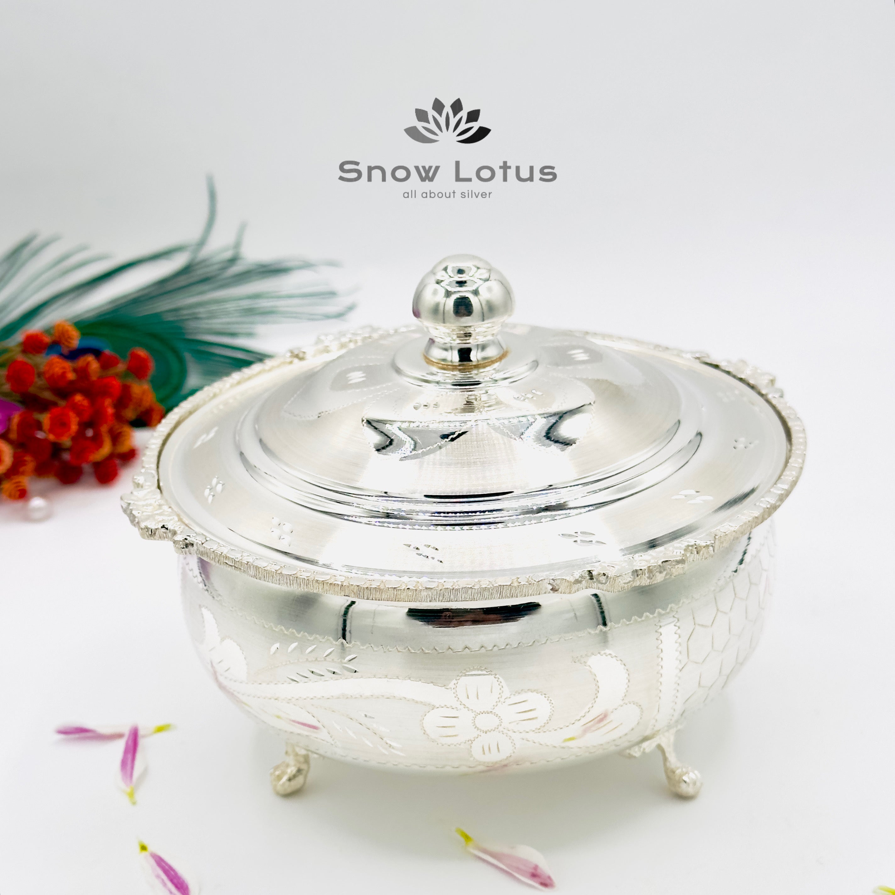 Silver Serving Dish with Lid