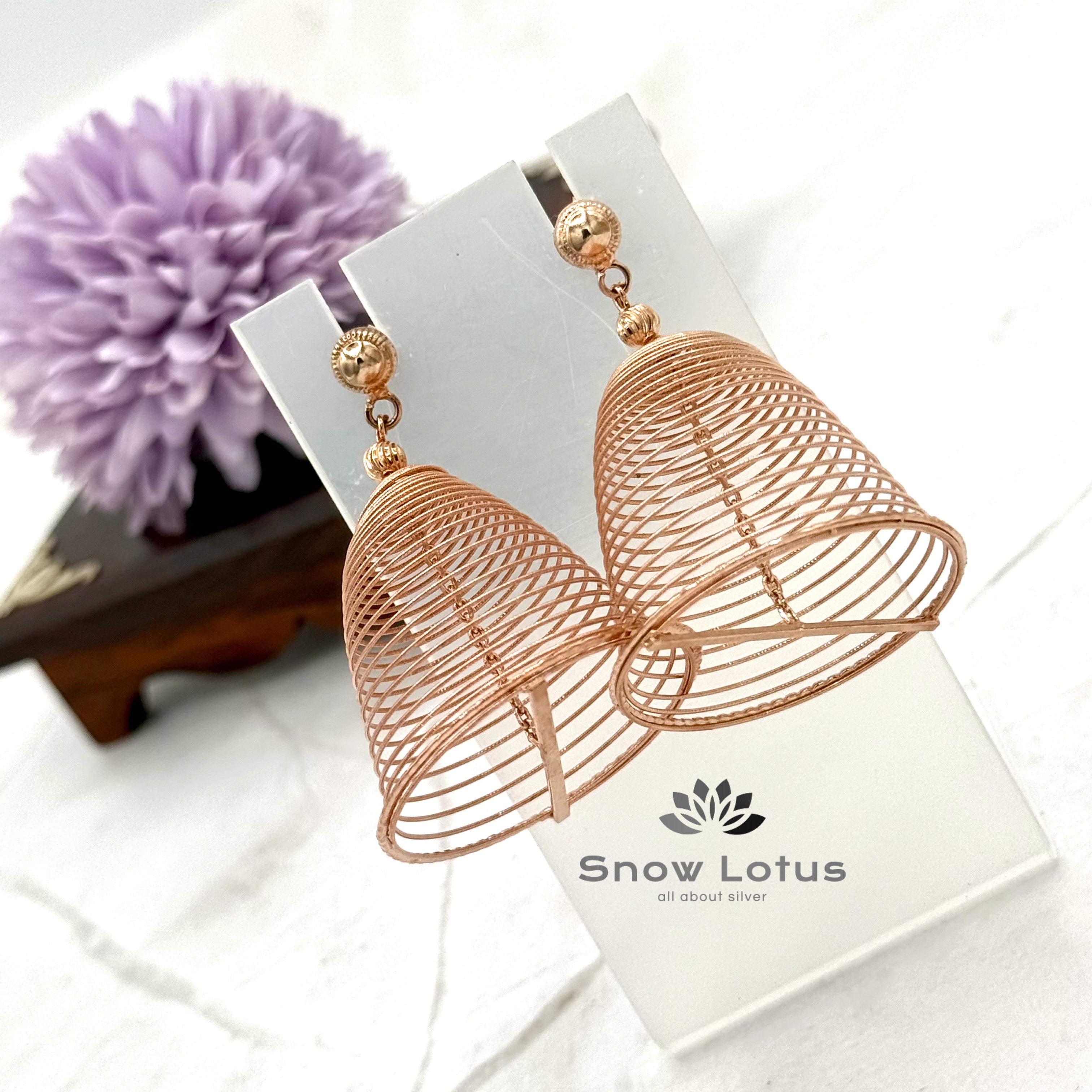 Simple Rose gold Spring Jhumka