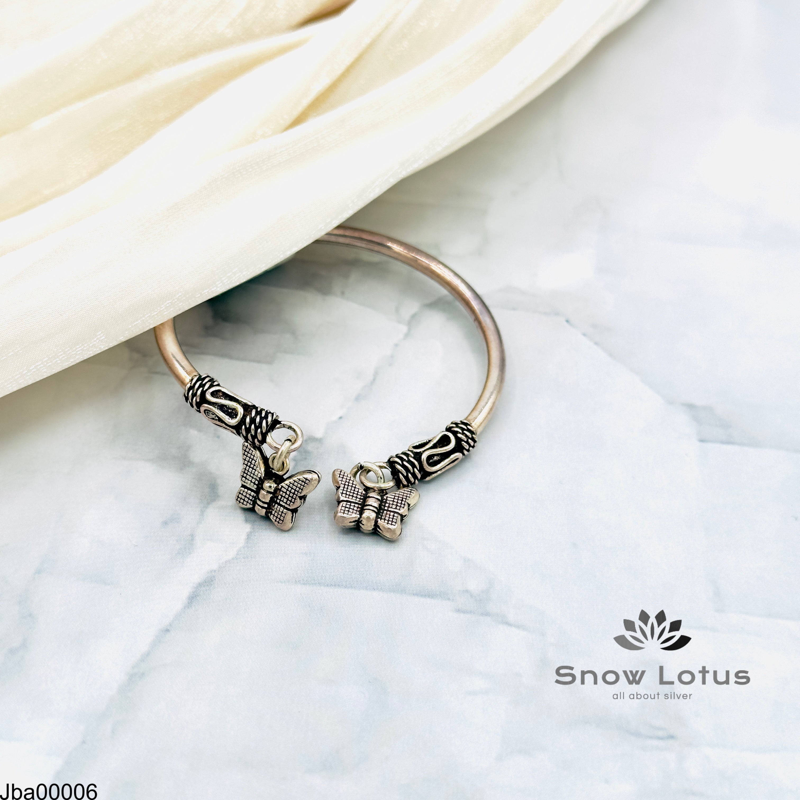 8.3 Antique Kids Butterfly Bangle 925