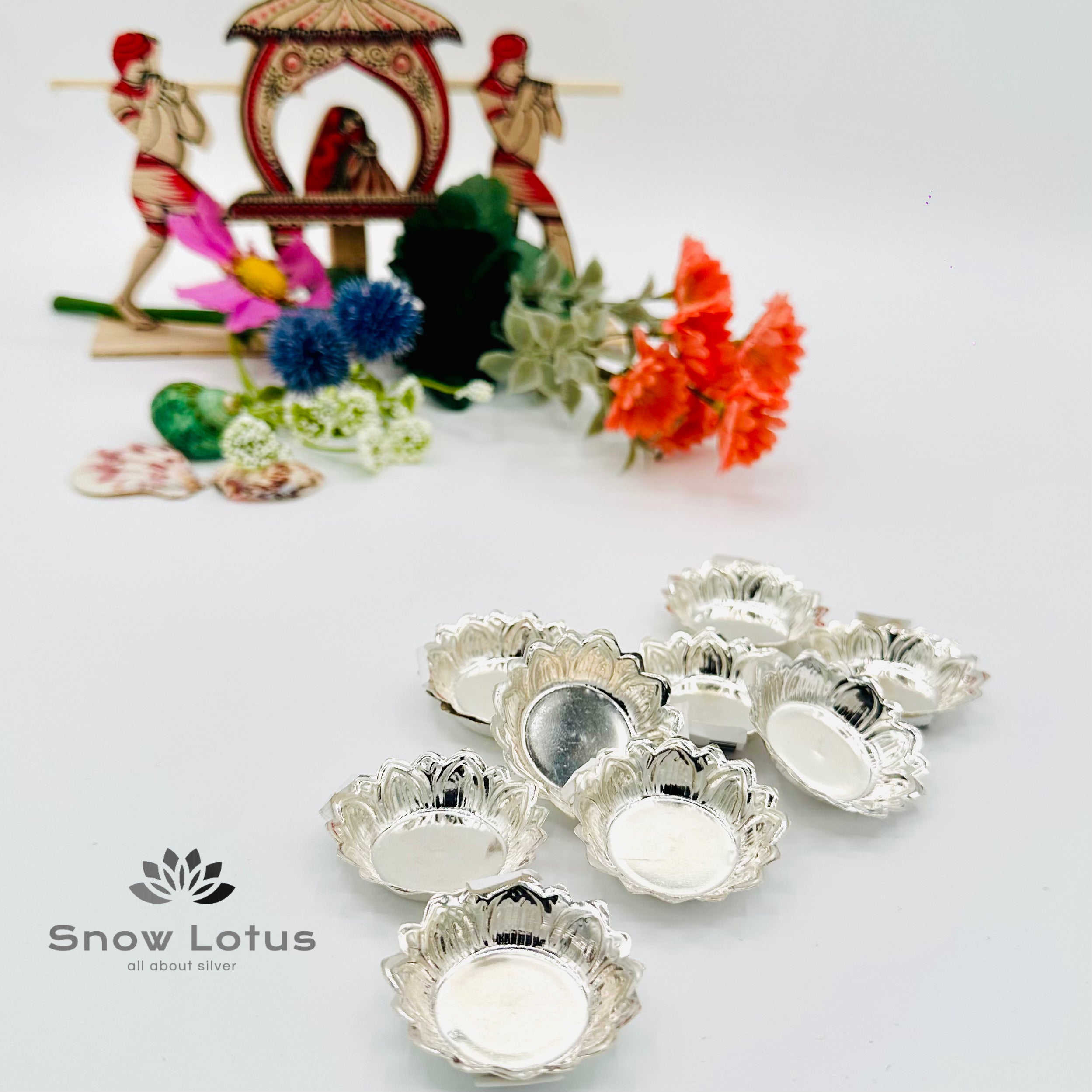 Mini Silver Flower Plate