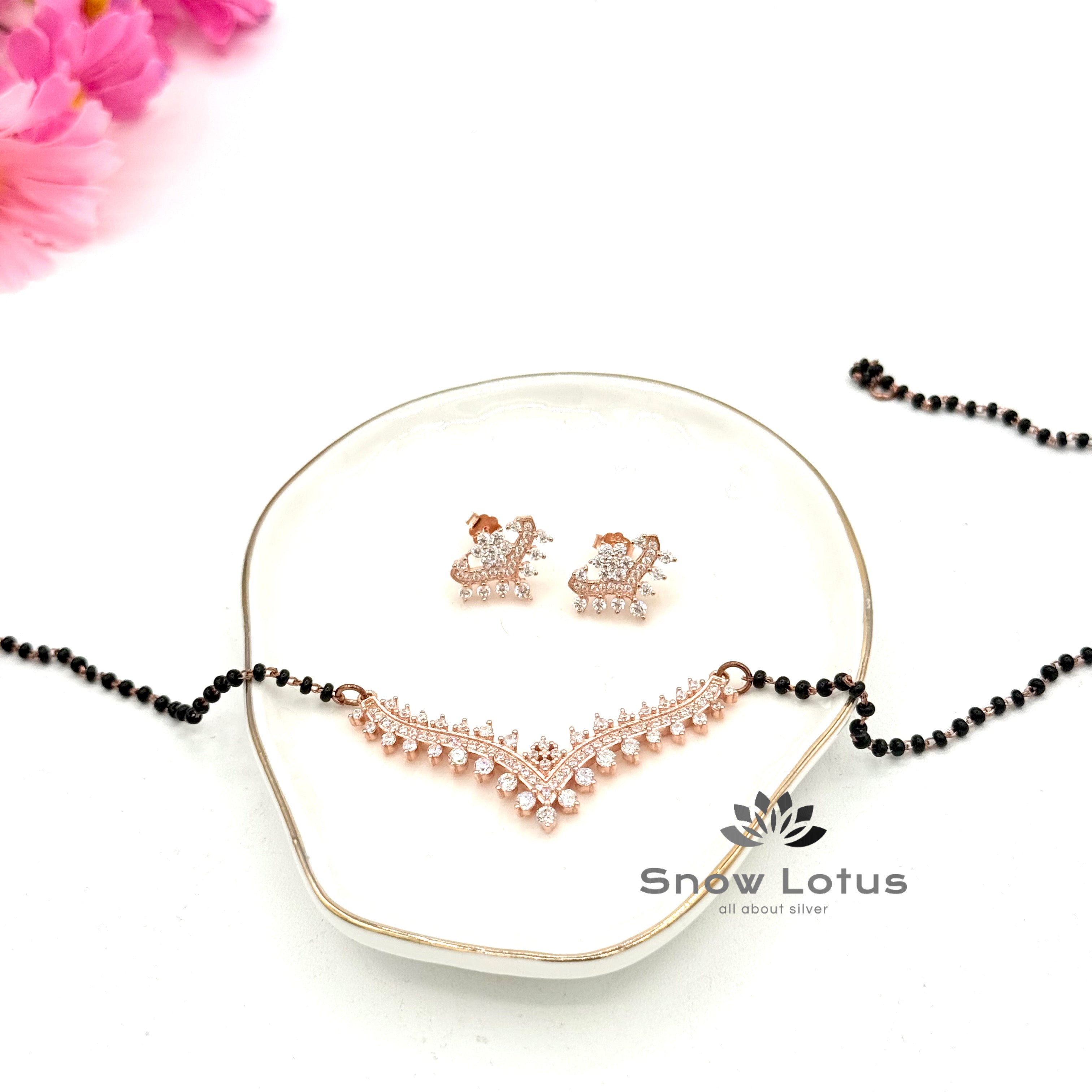 Ravishing mangalsutra with earrings