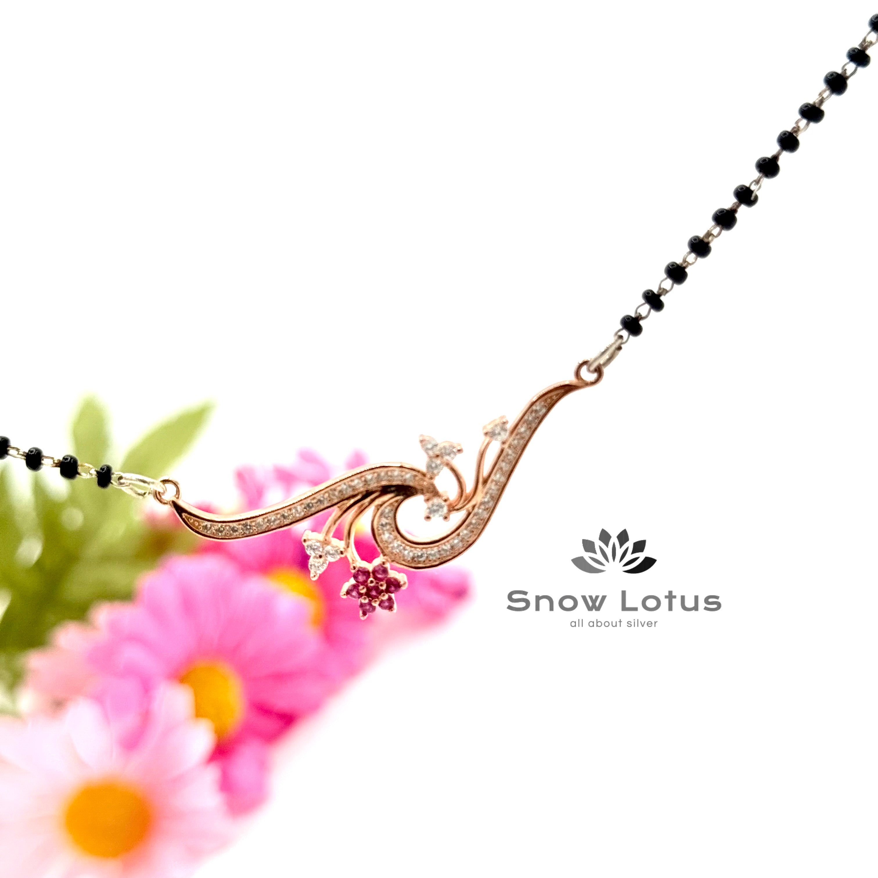 Pretty Pink Mangalsutra with earrings