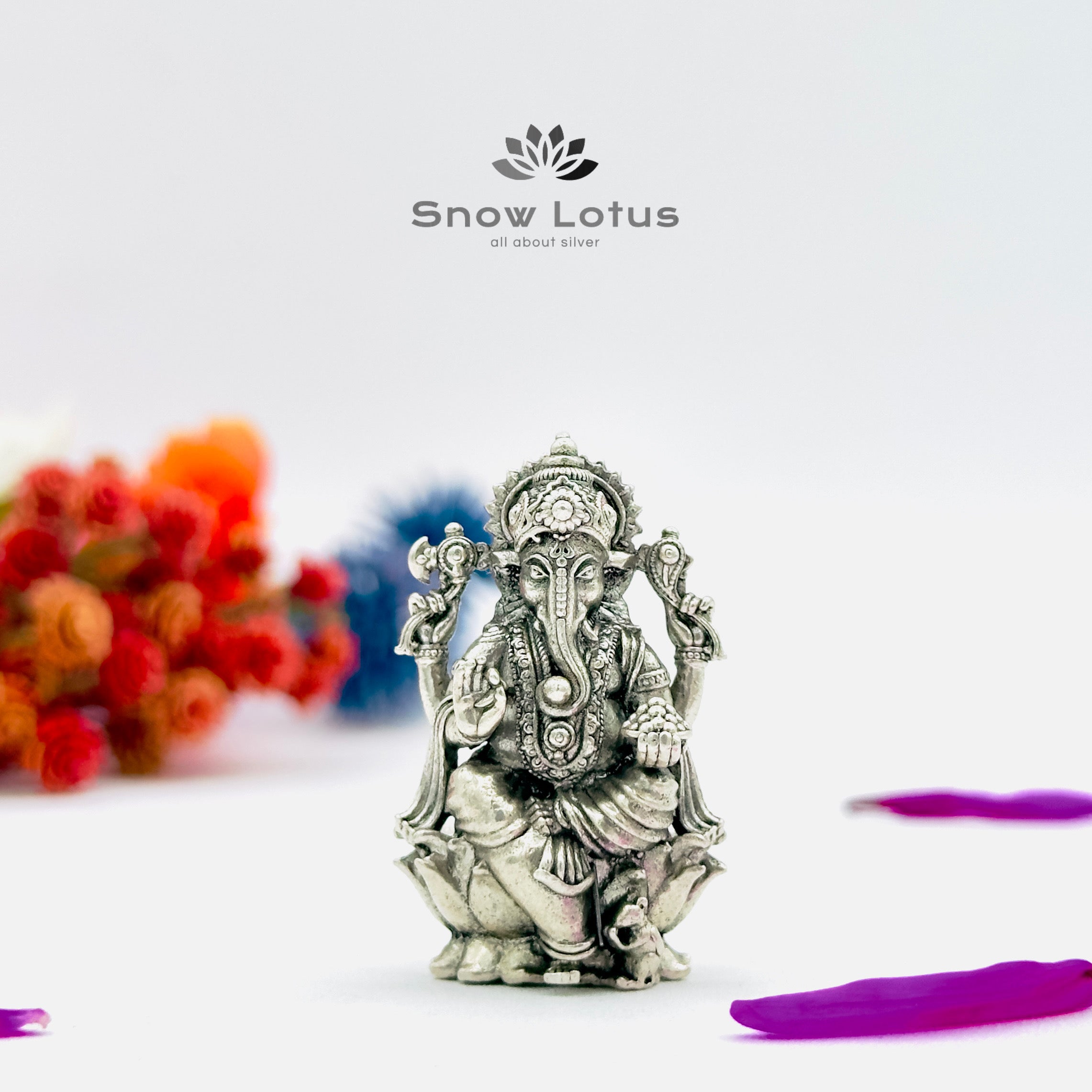 Antique Ganesh on Lotus 3D