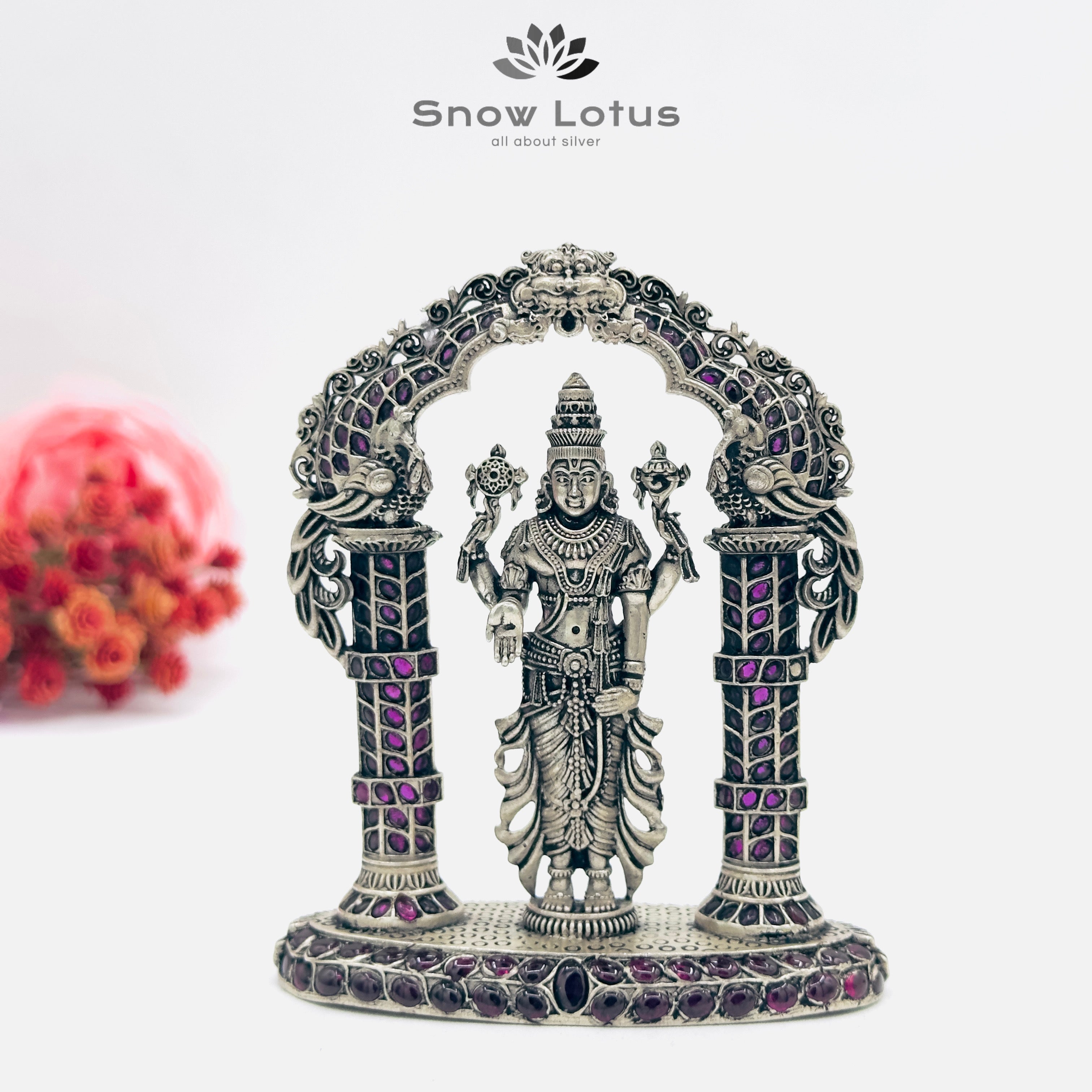 Antique Vishnu Ruby Idol