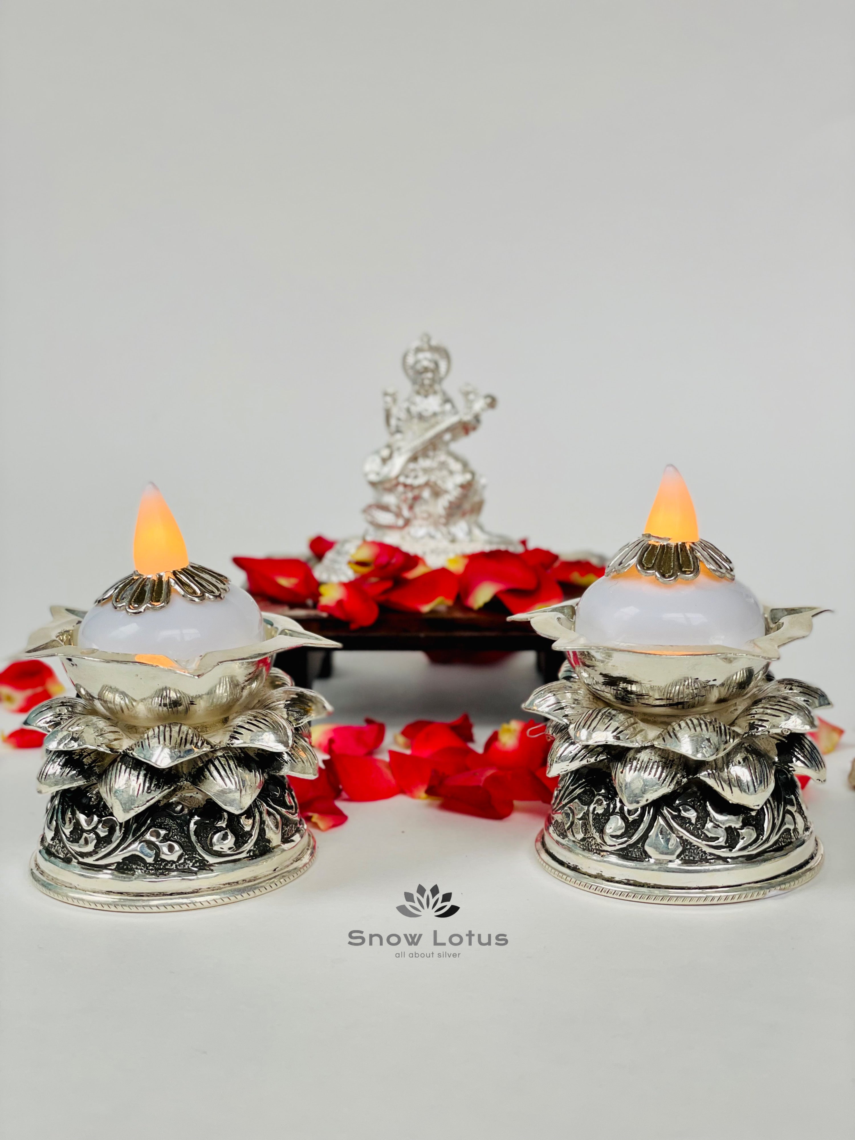 Antique Lotus Diya