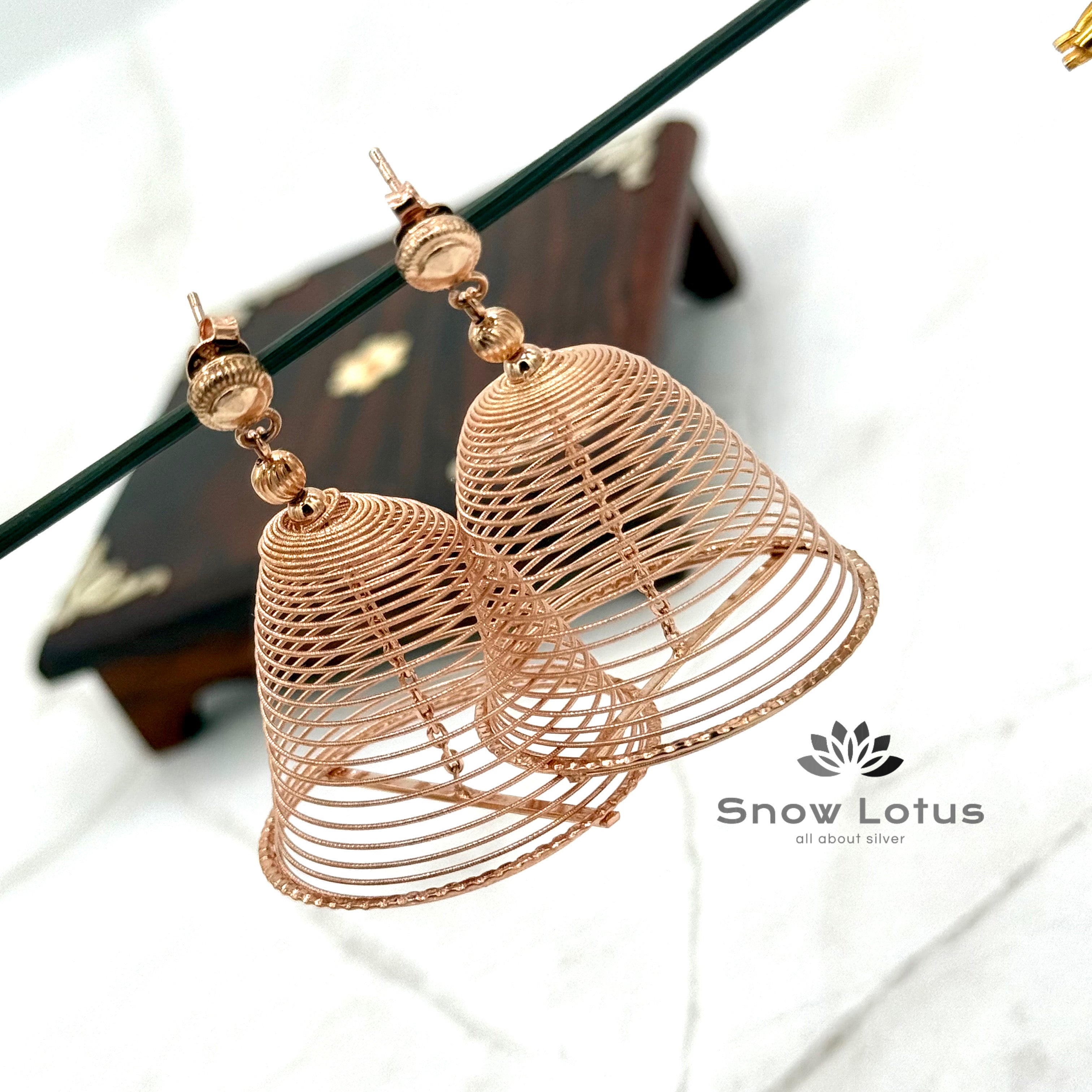 Simple Rose gold Spring Jhumka