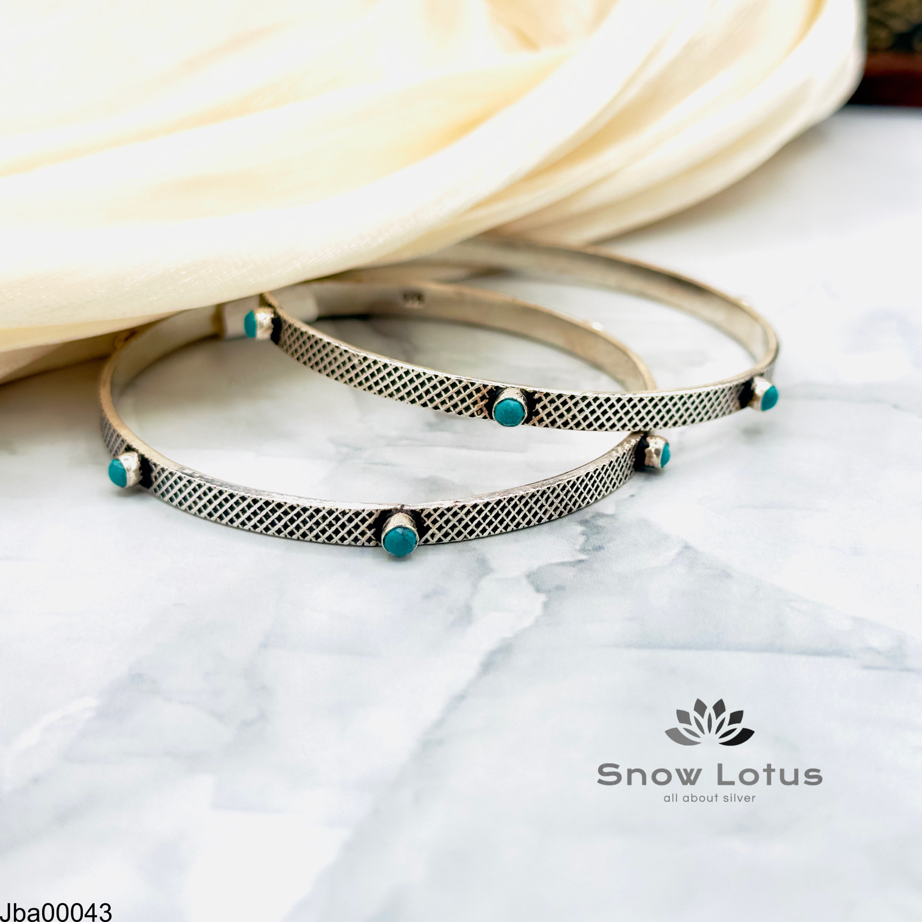 Turquoise Bangle Pair 2.6