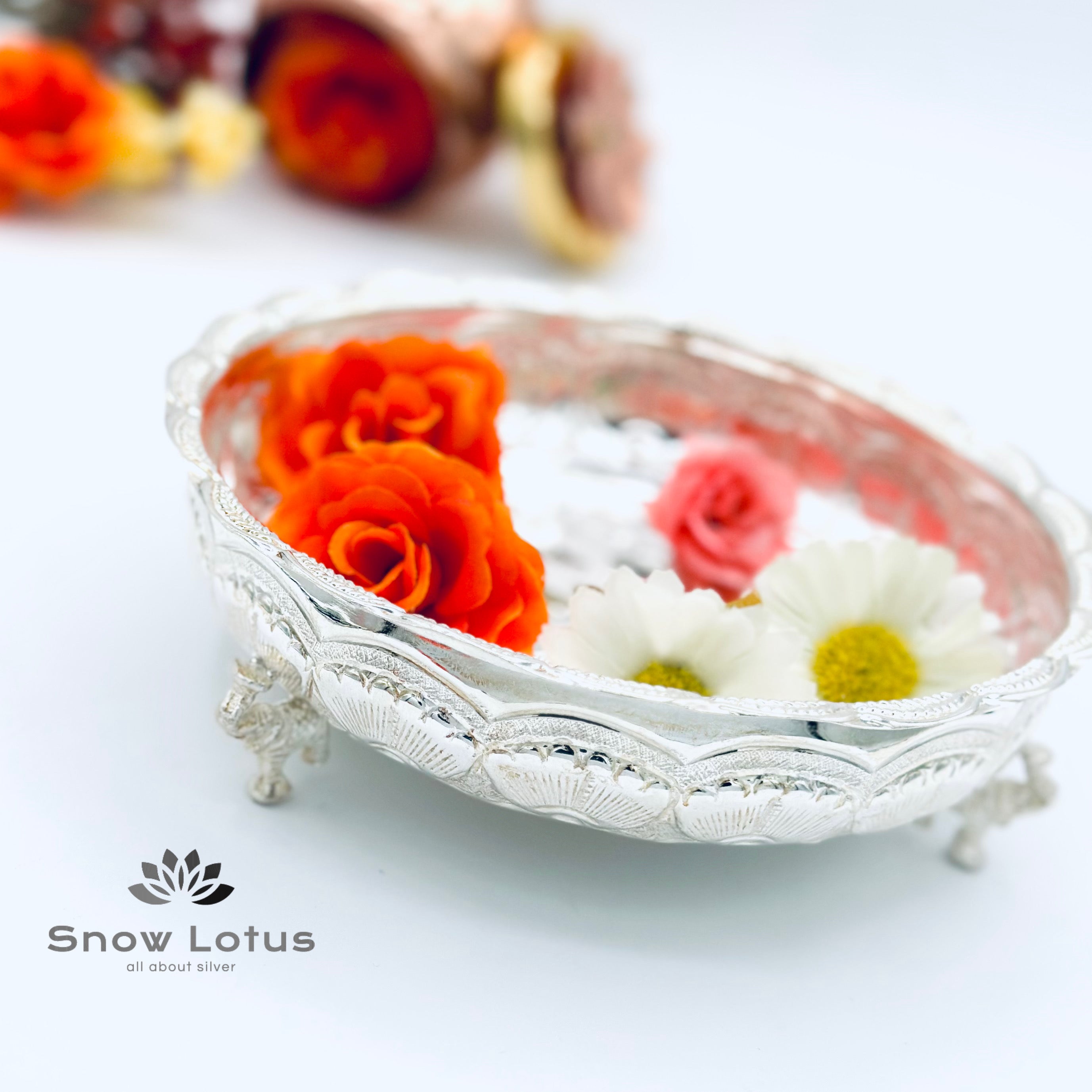 Pooja Plate (Flower Pattern)