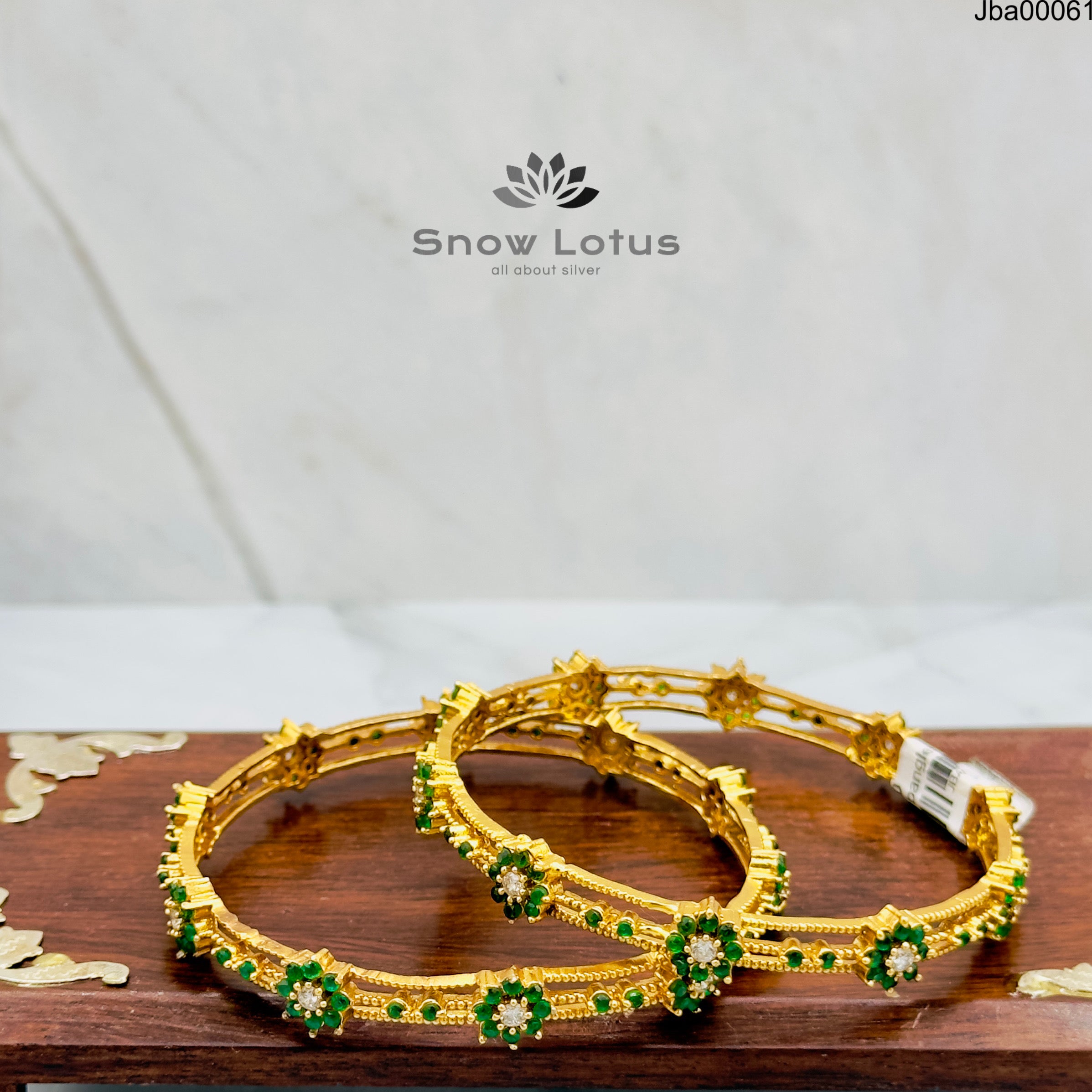 Green bangle pair 2.7