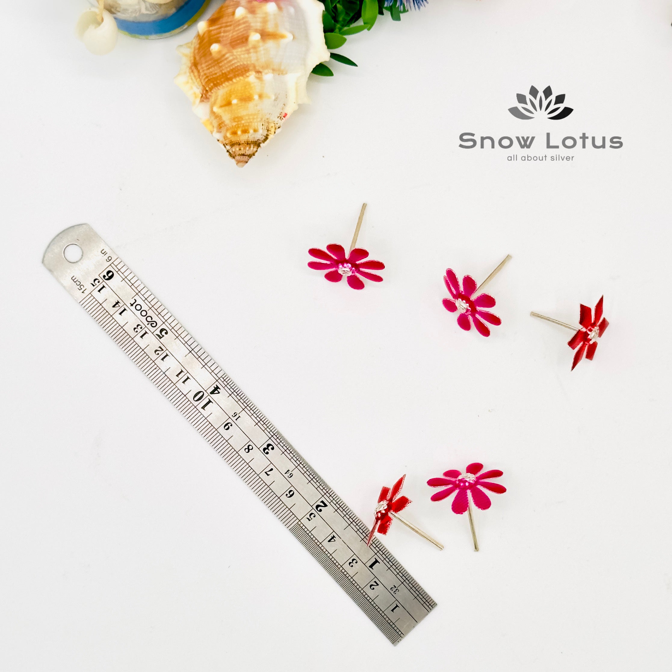 Multi Color Enamel Flowers