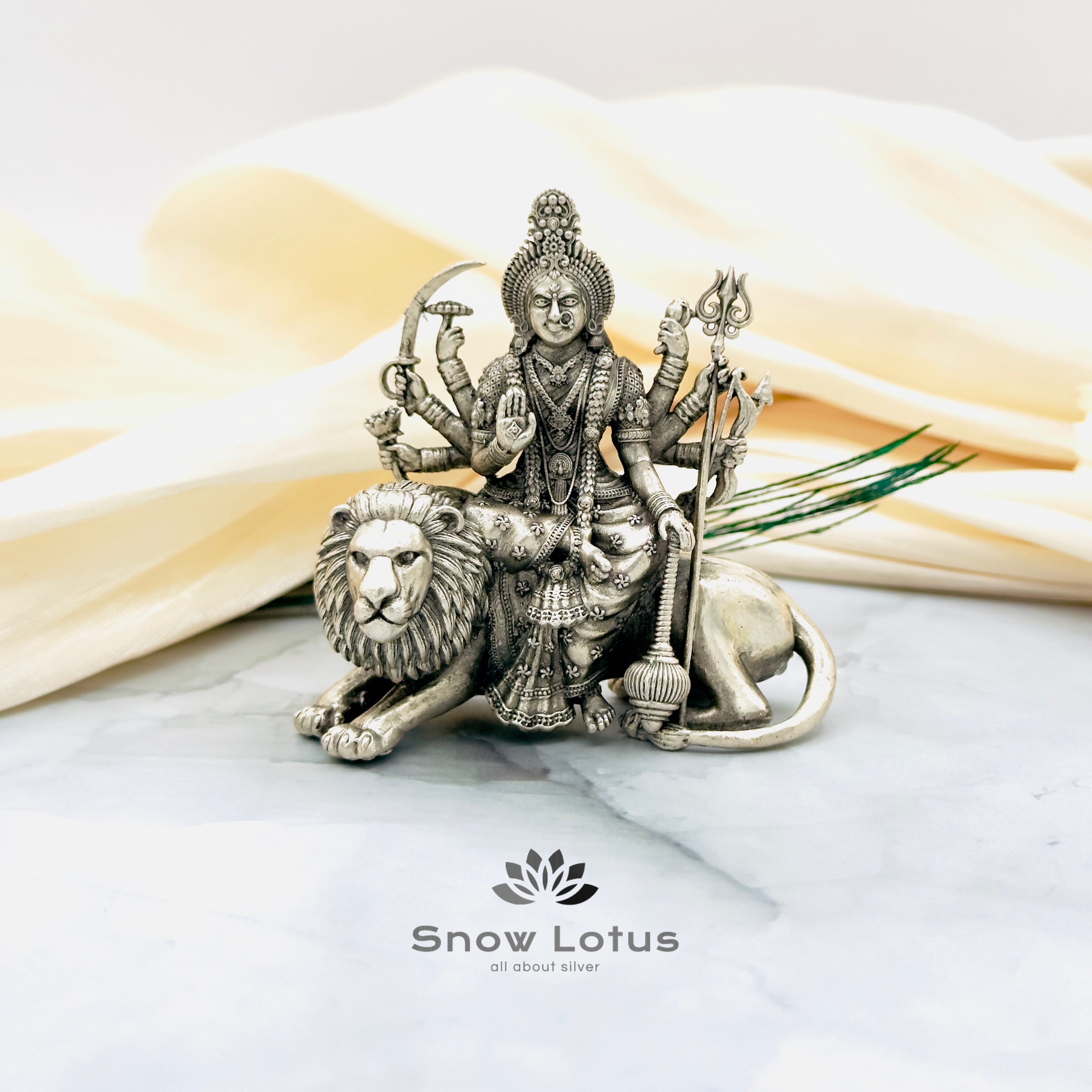 Antique Durga Devi on Lion