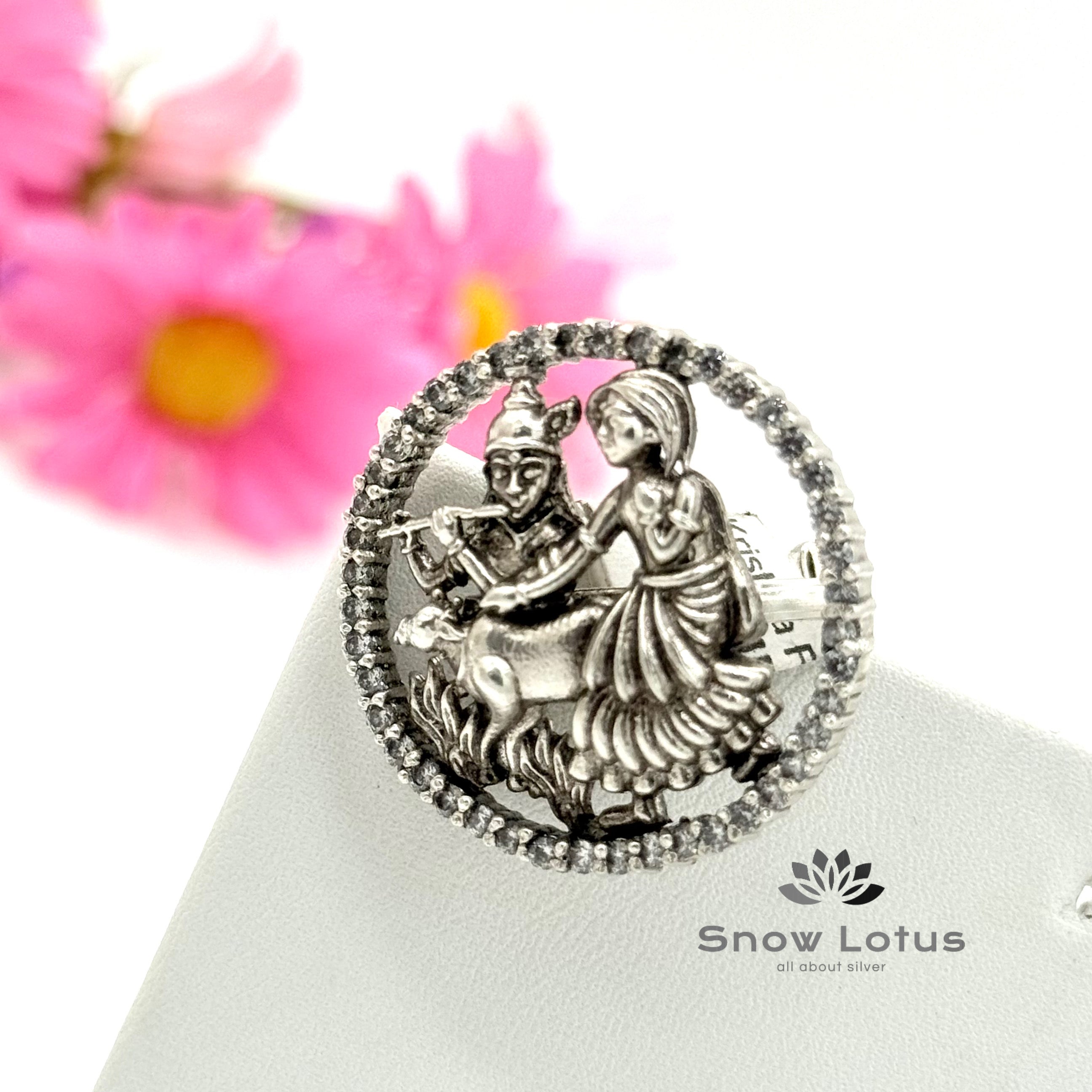 Radha Krishna Finger Ring