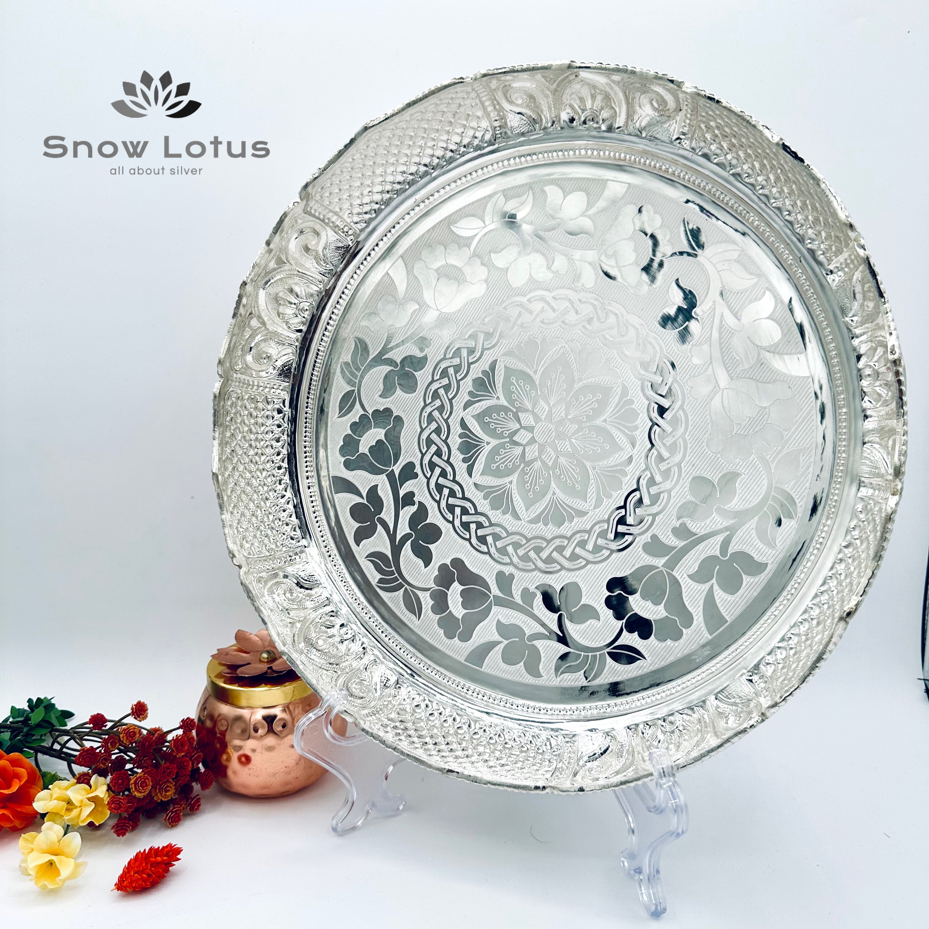 Pooja Plate with Elephant legs (Big)