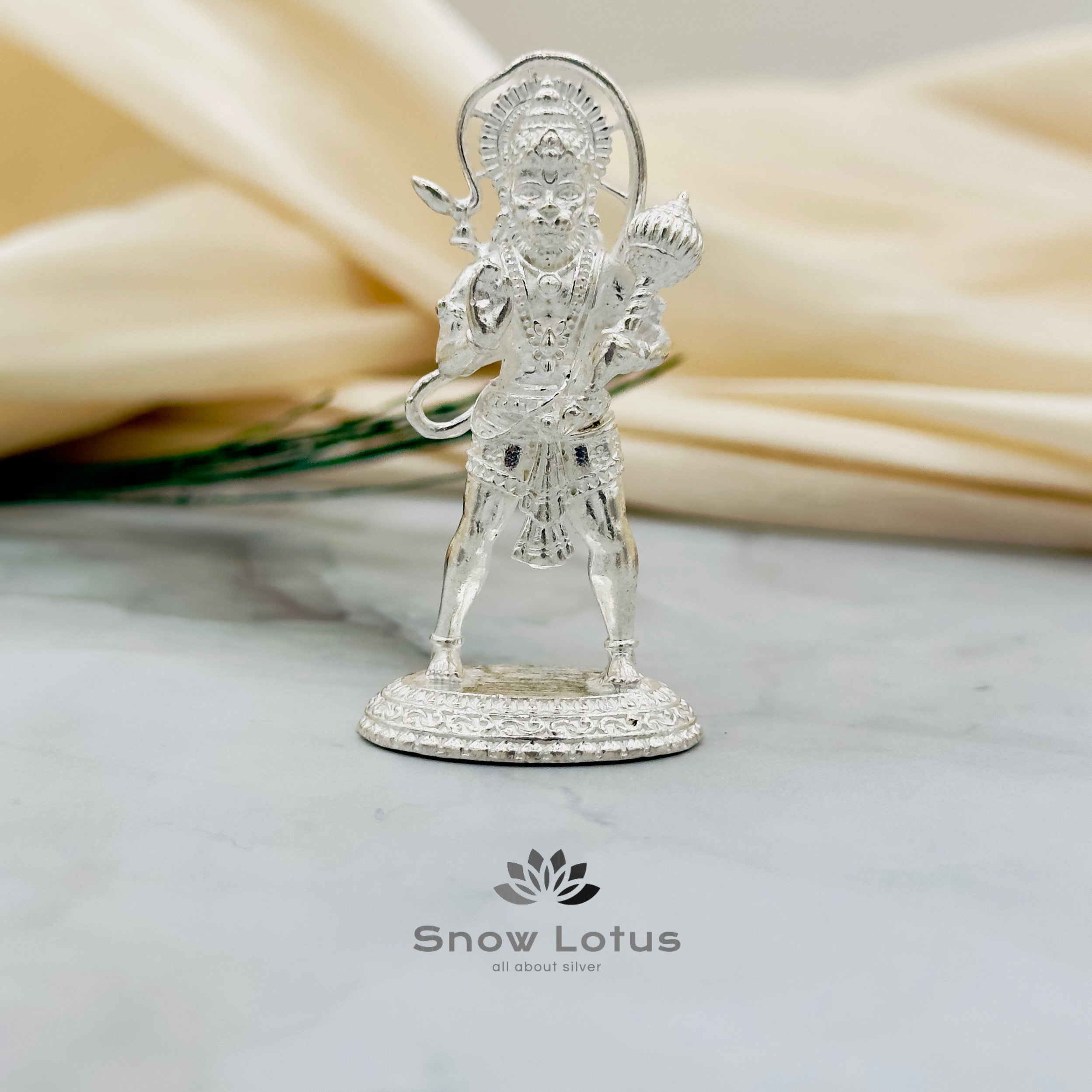 Silver Standing Hanuman 3D