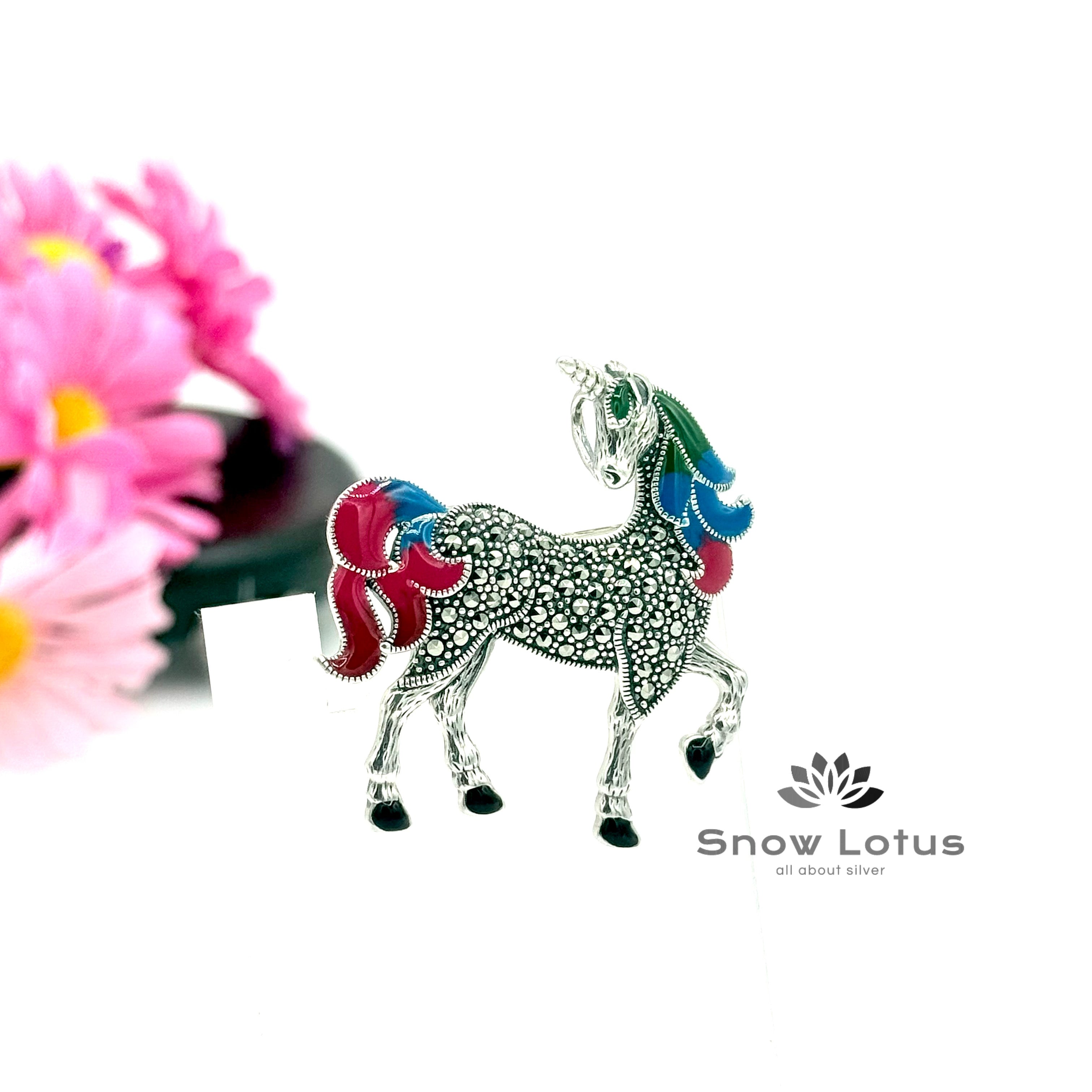 Colorful Unicorn Brooch