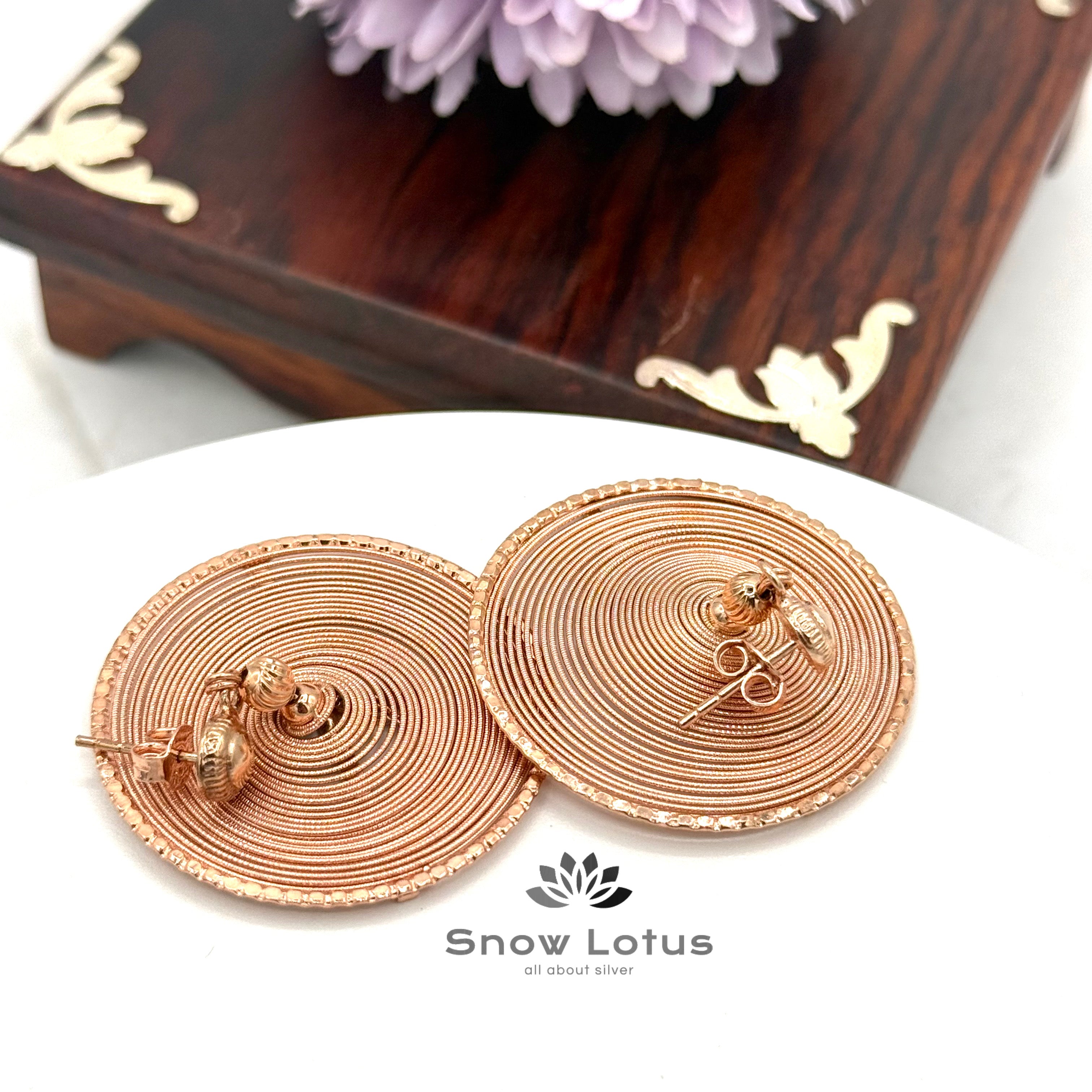 Simple Rose gold Spring Jhumka