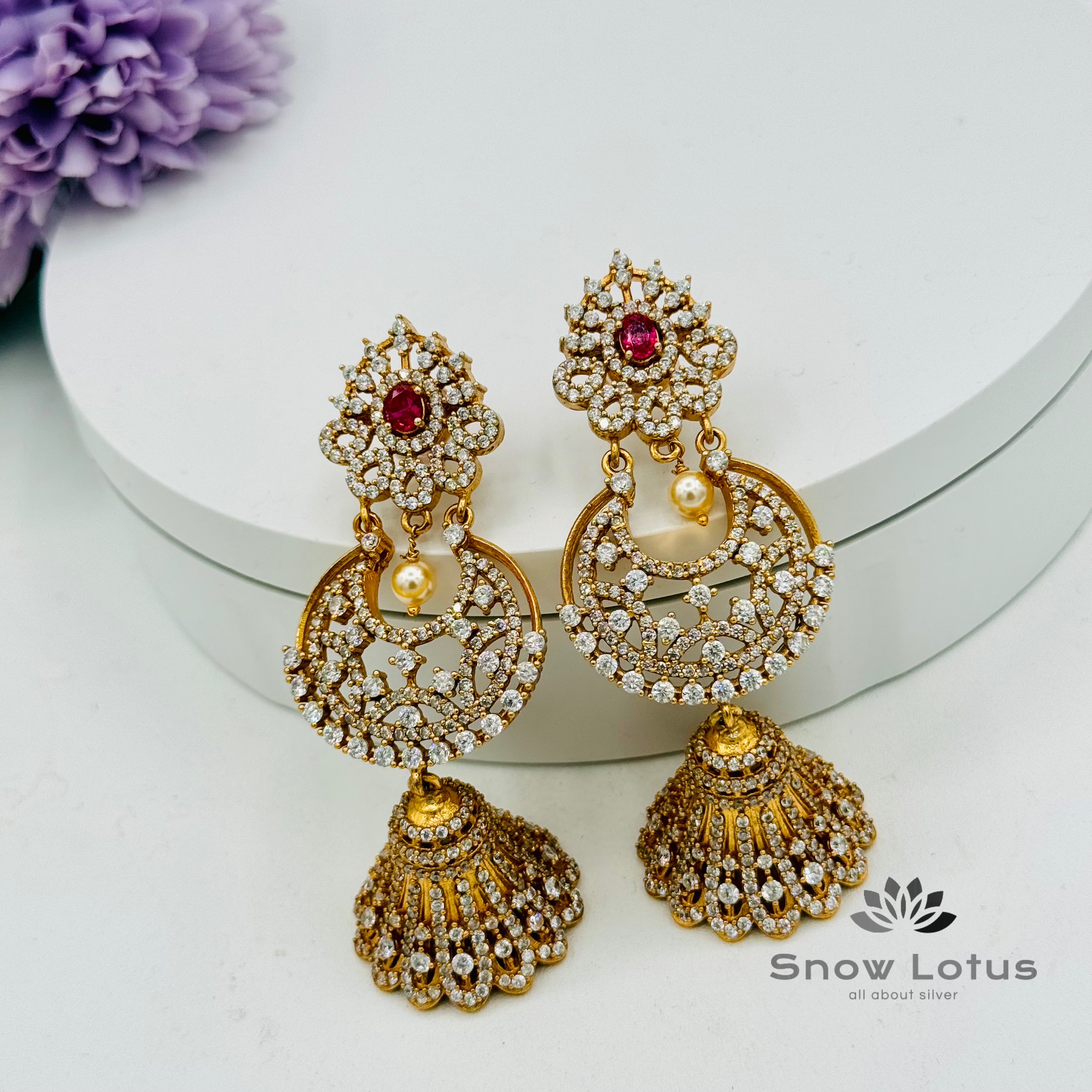 Resplendent CZ Jhumka