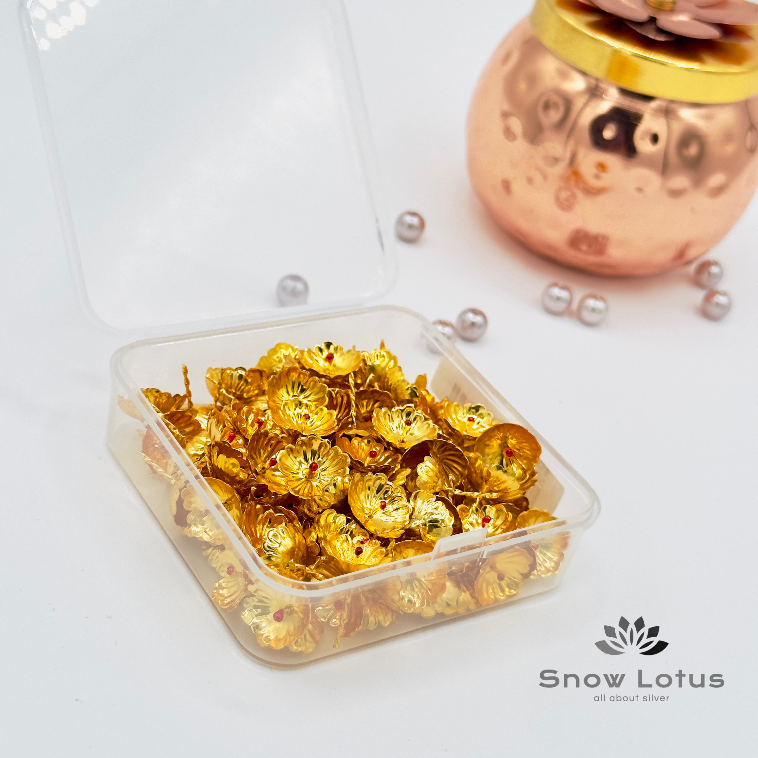 108 Gold Polish Lotus Flowers