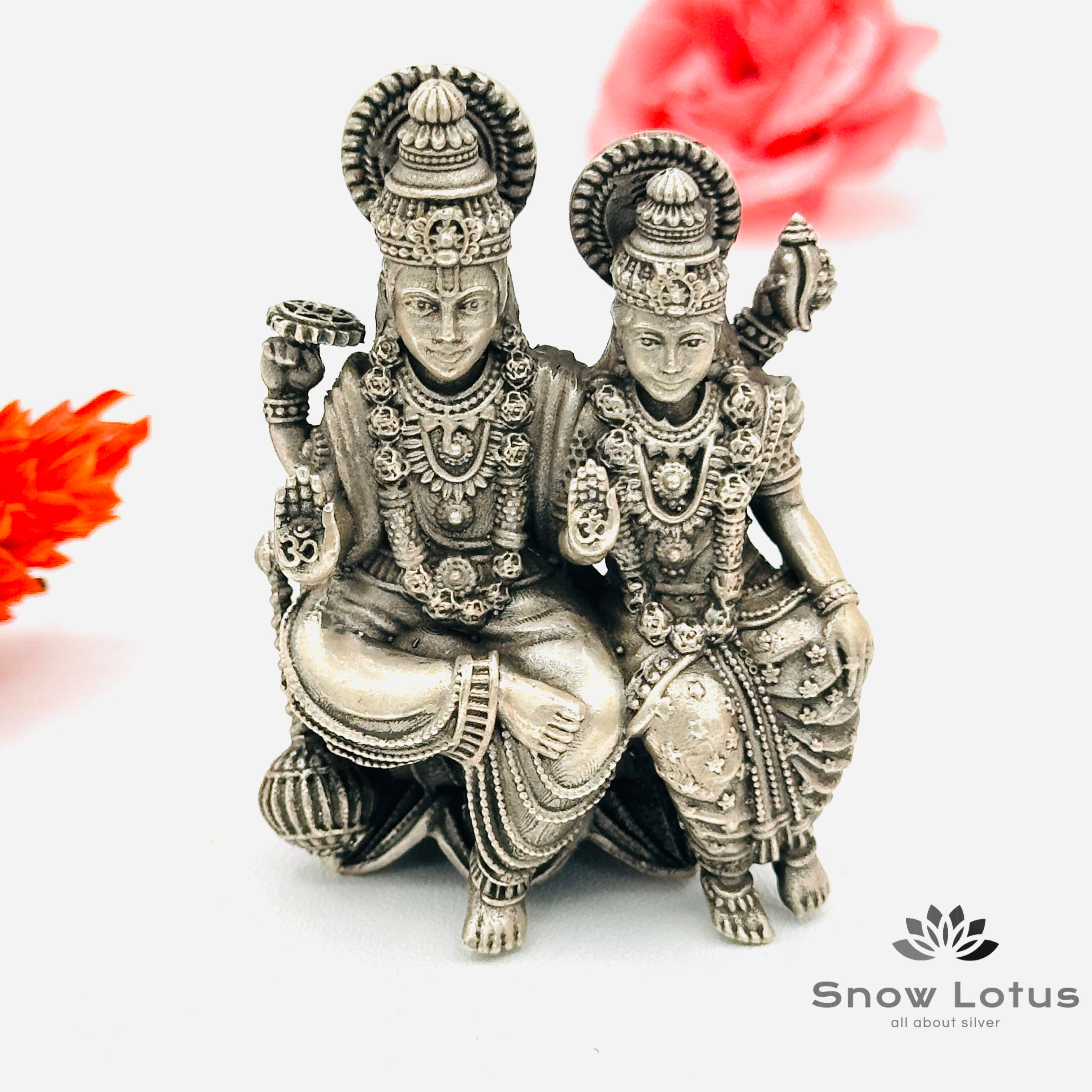 Sitting Vishnu murthy with Lakshmi 3D