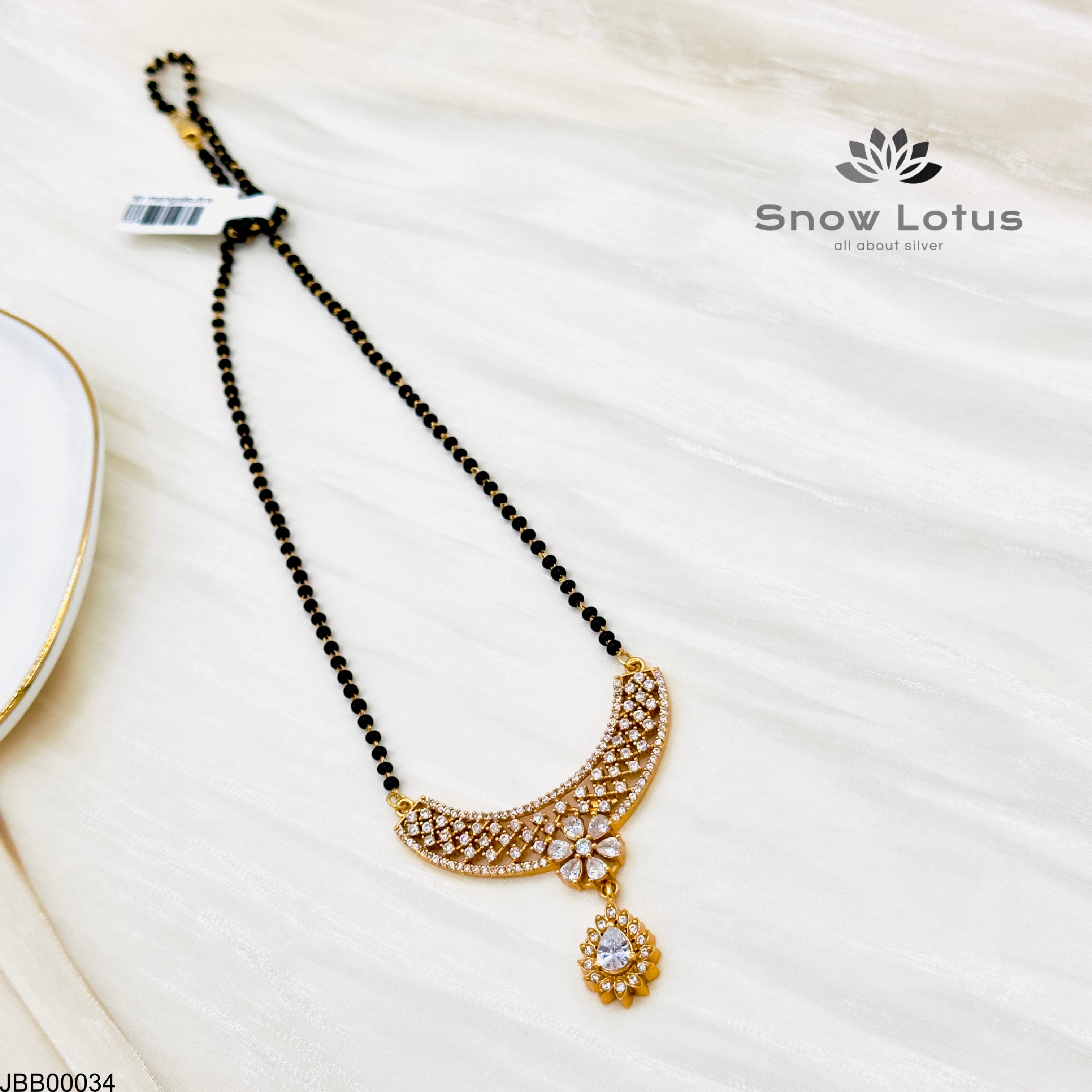 Starry white drop mangalsutra