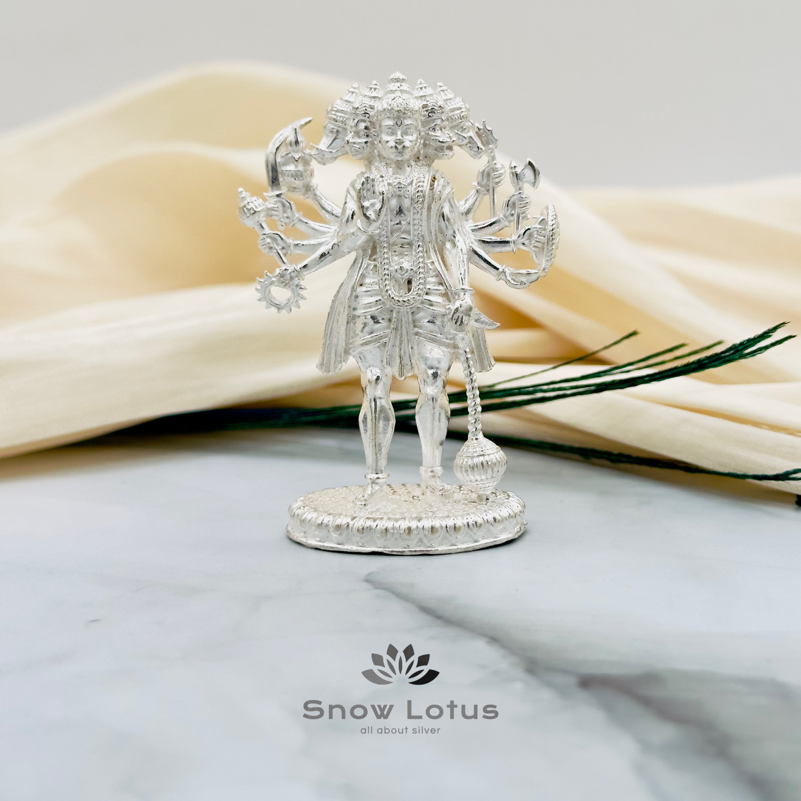 Silver PanchaMukha Hanuman 3D