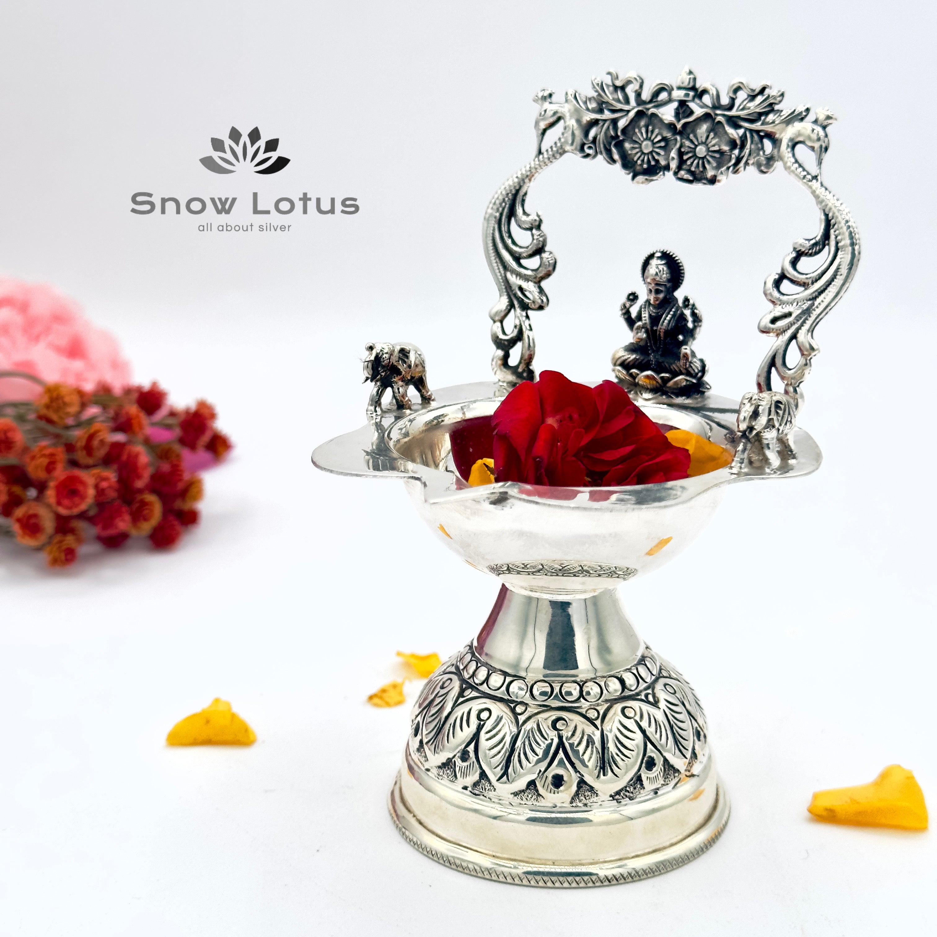 Antique Lakshmi Diya with Arch