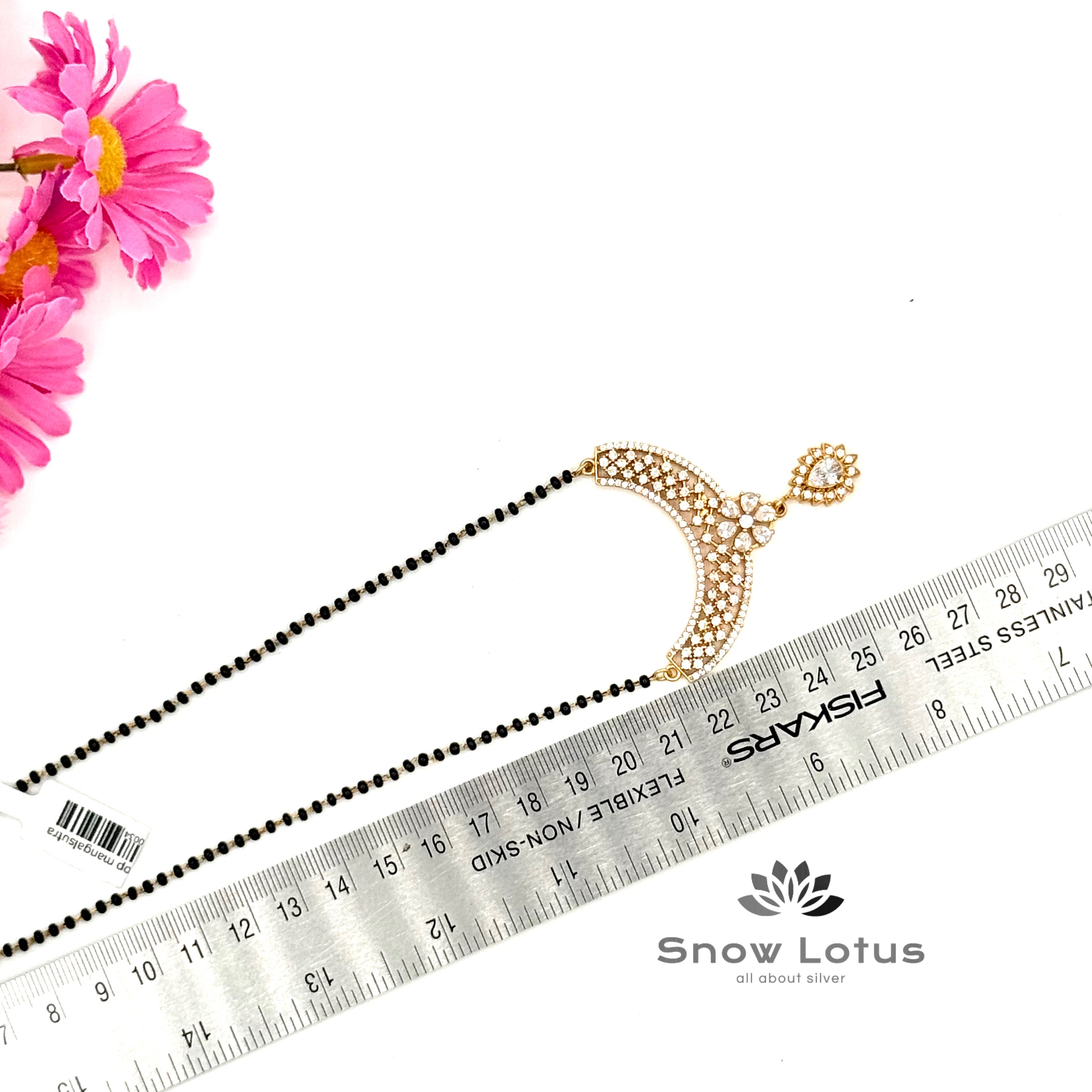 Starry white drop mangalsutra