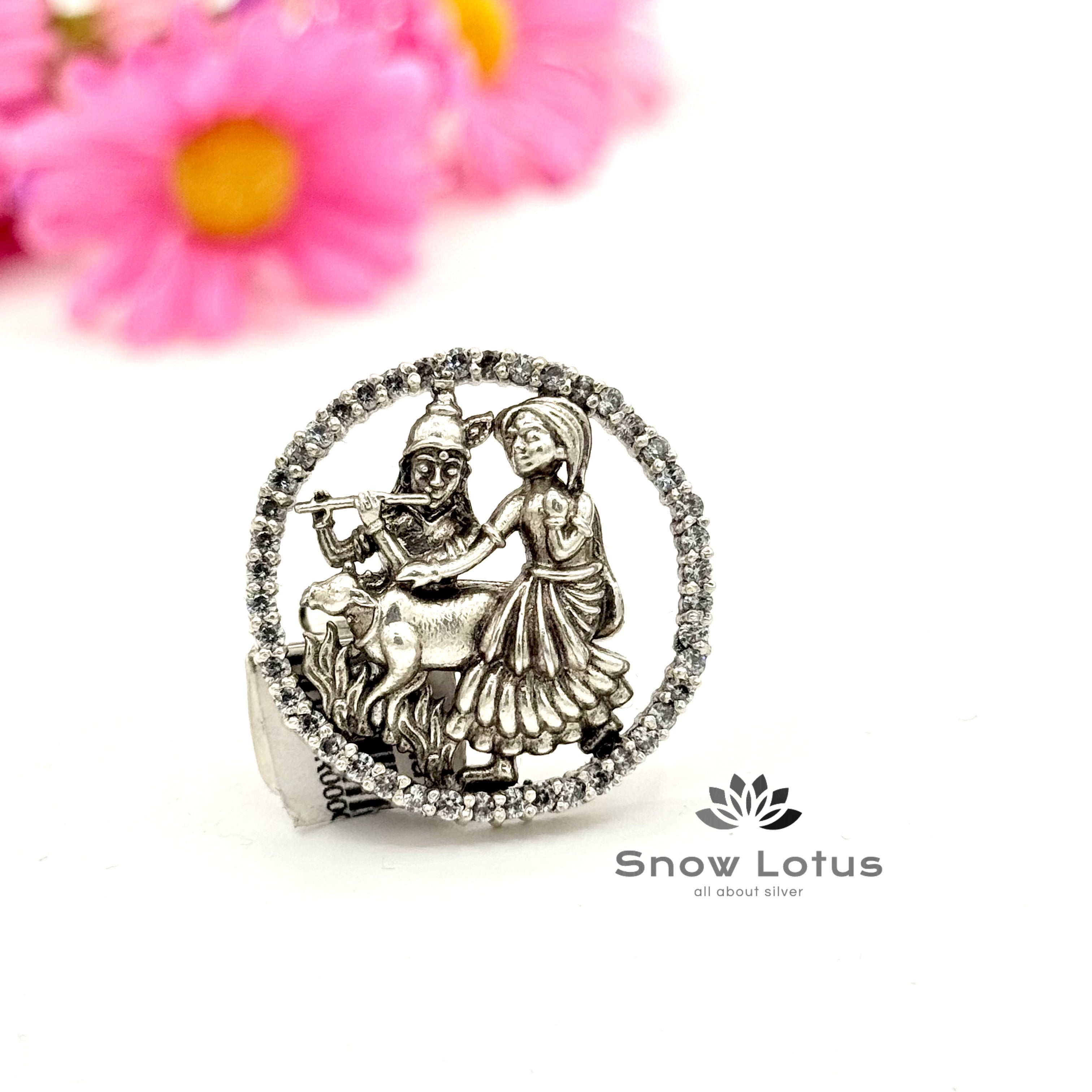 Radha Krishna Finger Ring