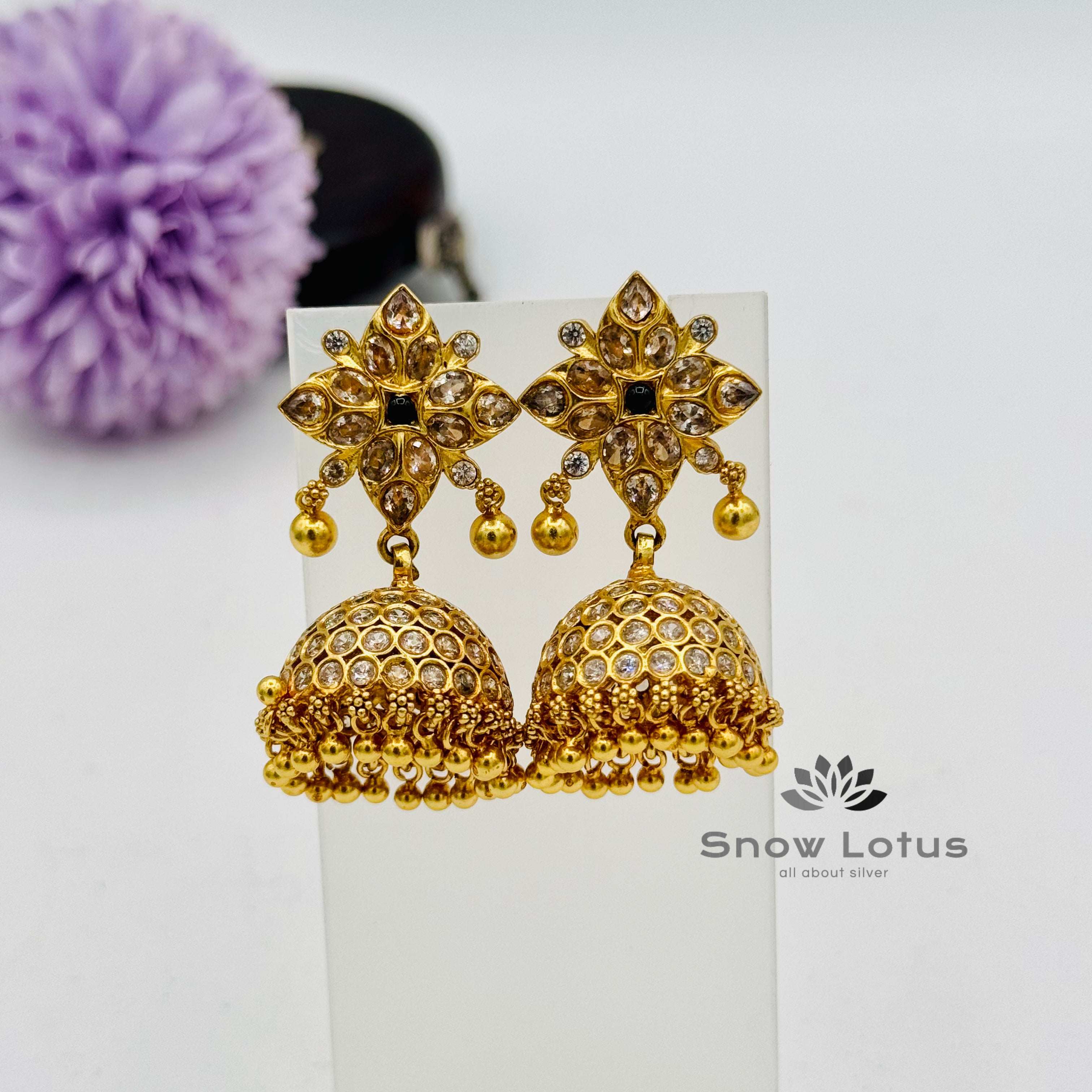 Choicest cutstone jhumka