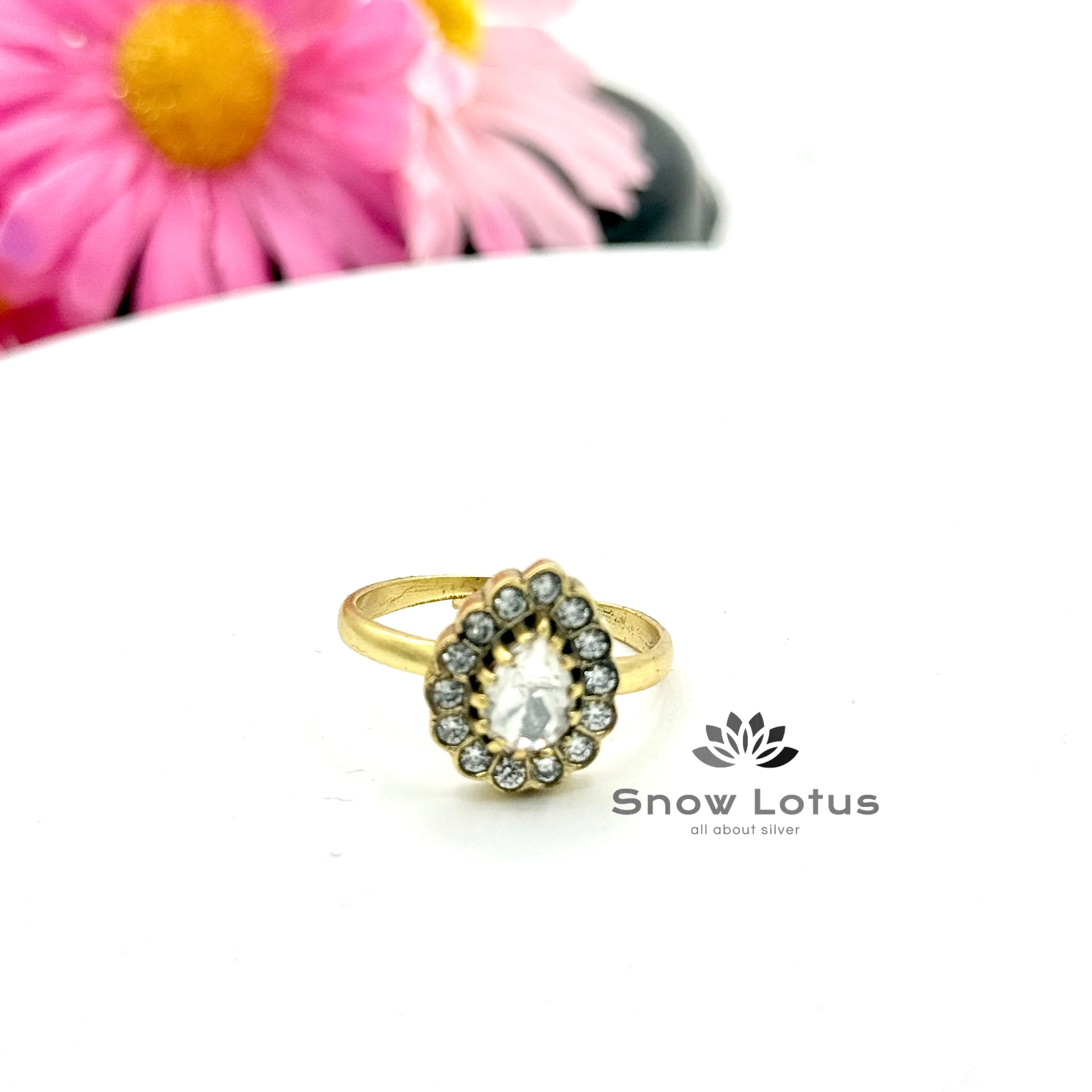 Gorgeous Drop Moissanite Finger Ring