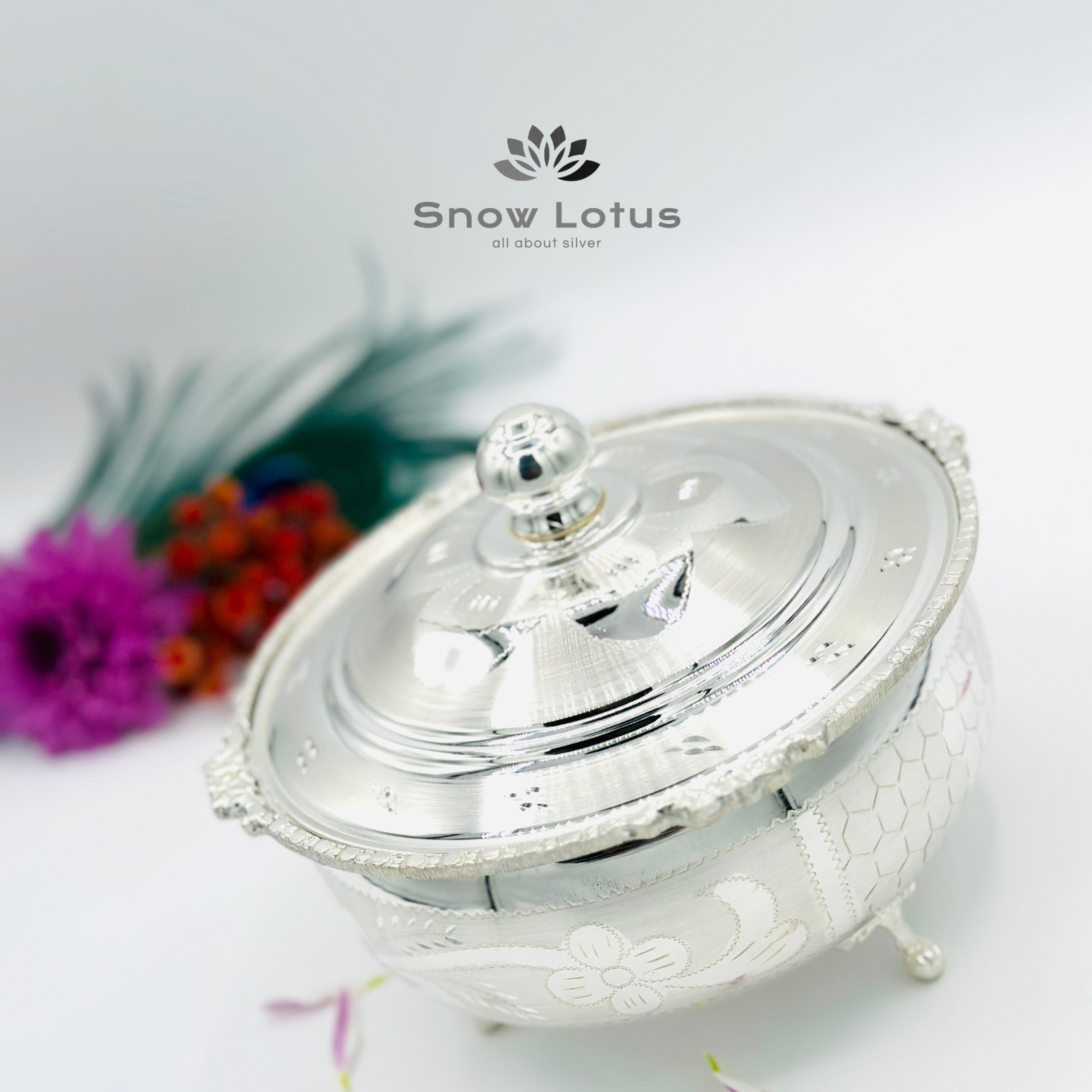 Silver Serving Dish with Lid