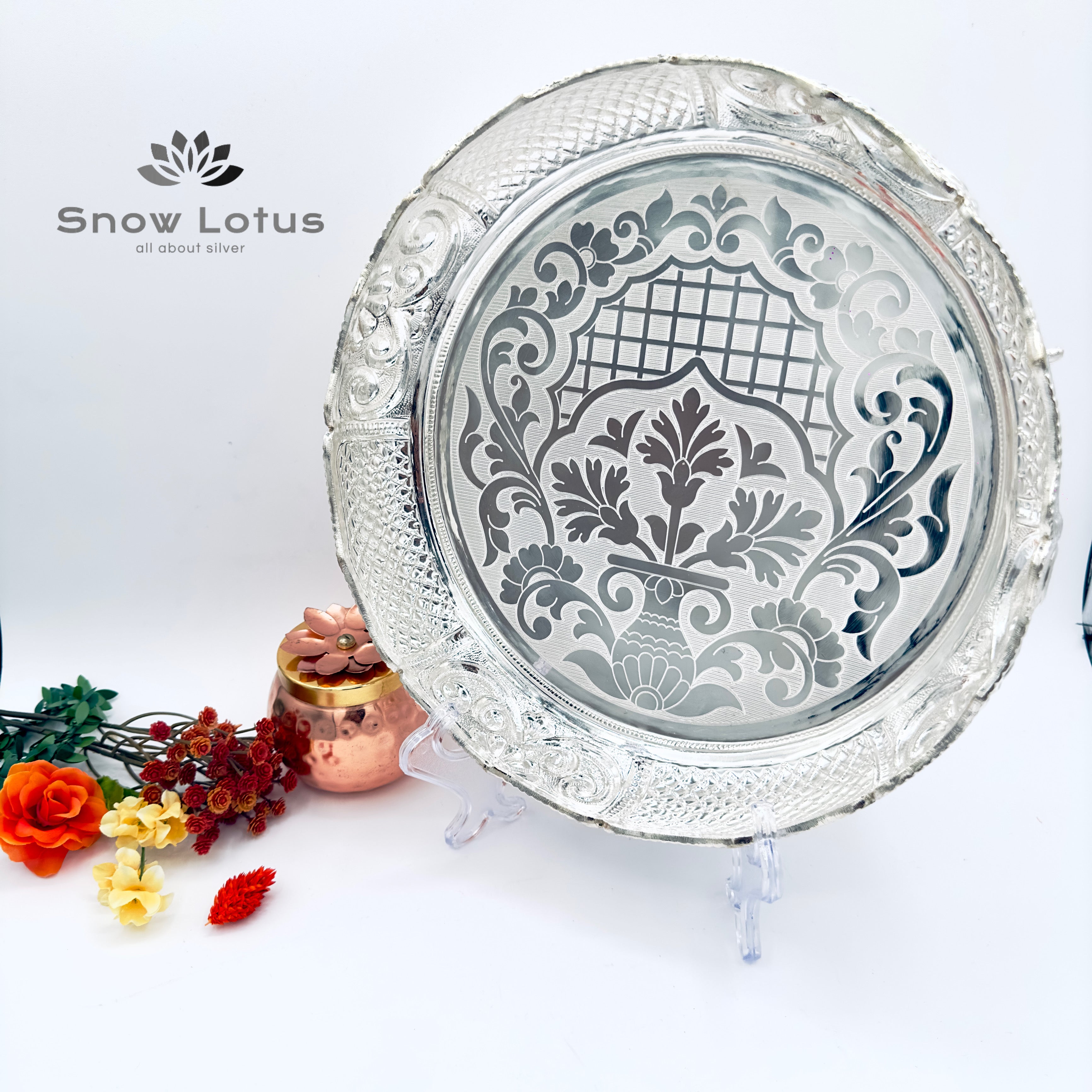 Pooja Plate with Elephant legs (Big)