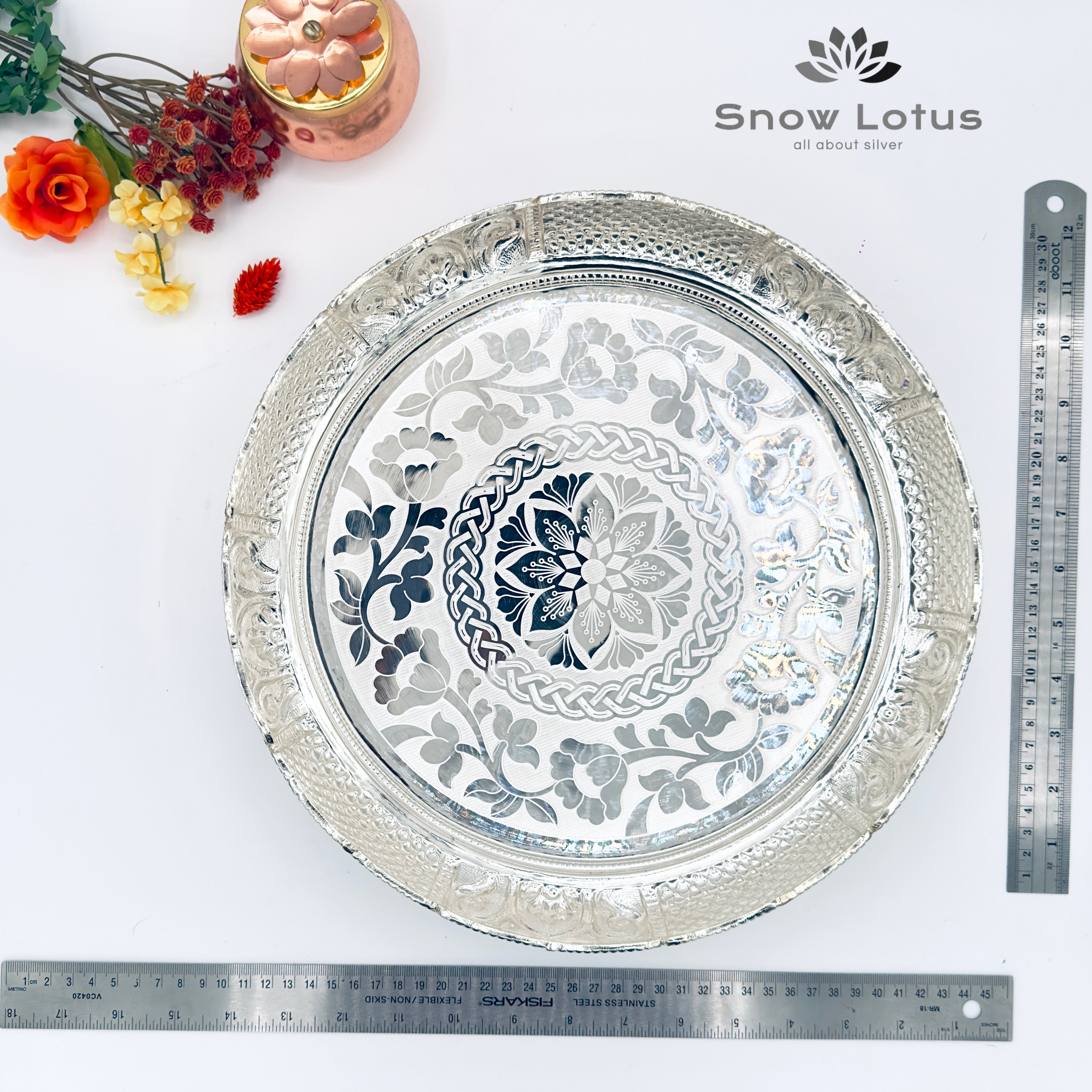 Pooja Plate with Elephant legs (Big)