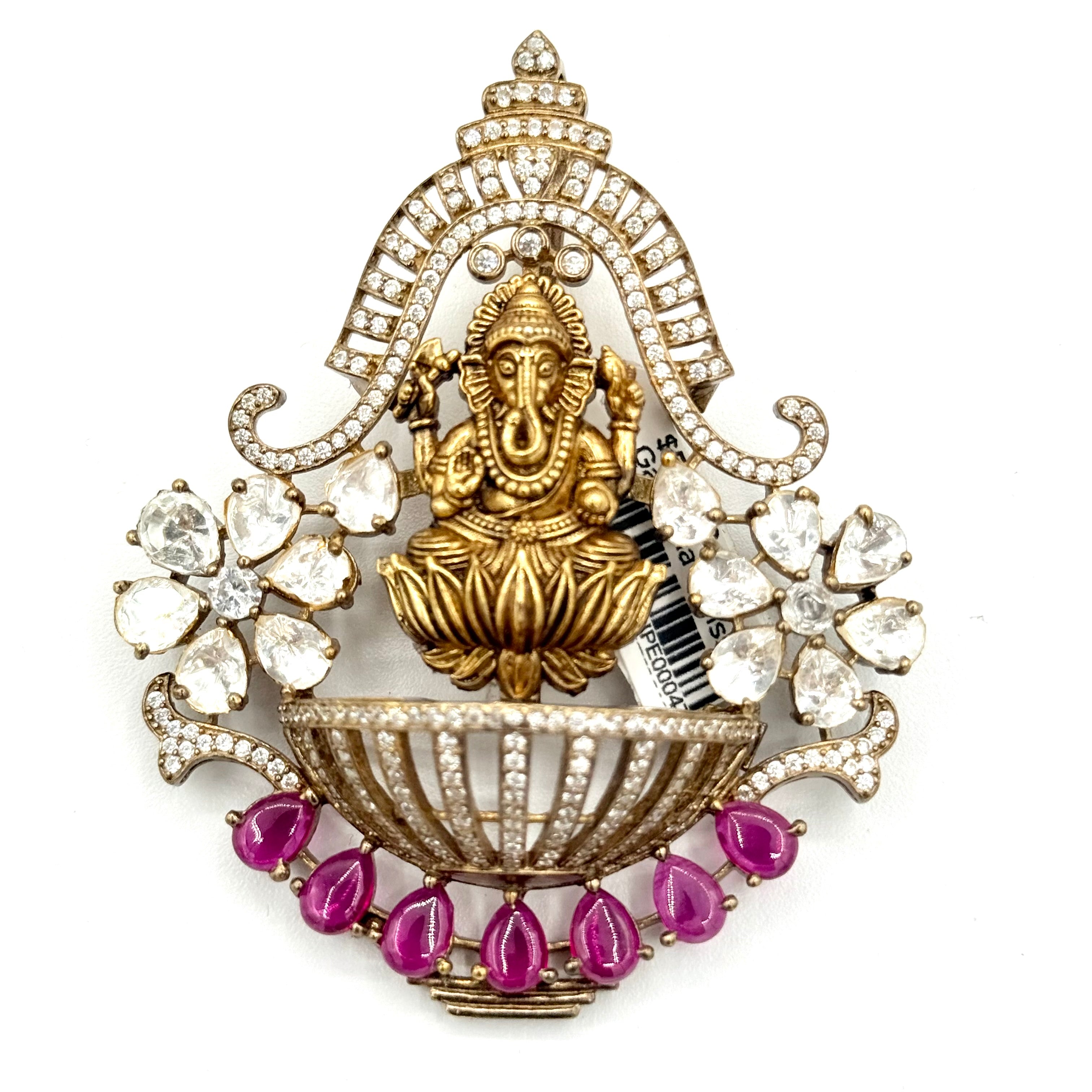 Ganesha Moissanite Pendent