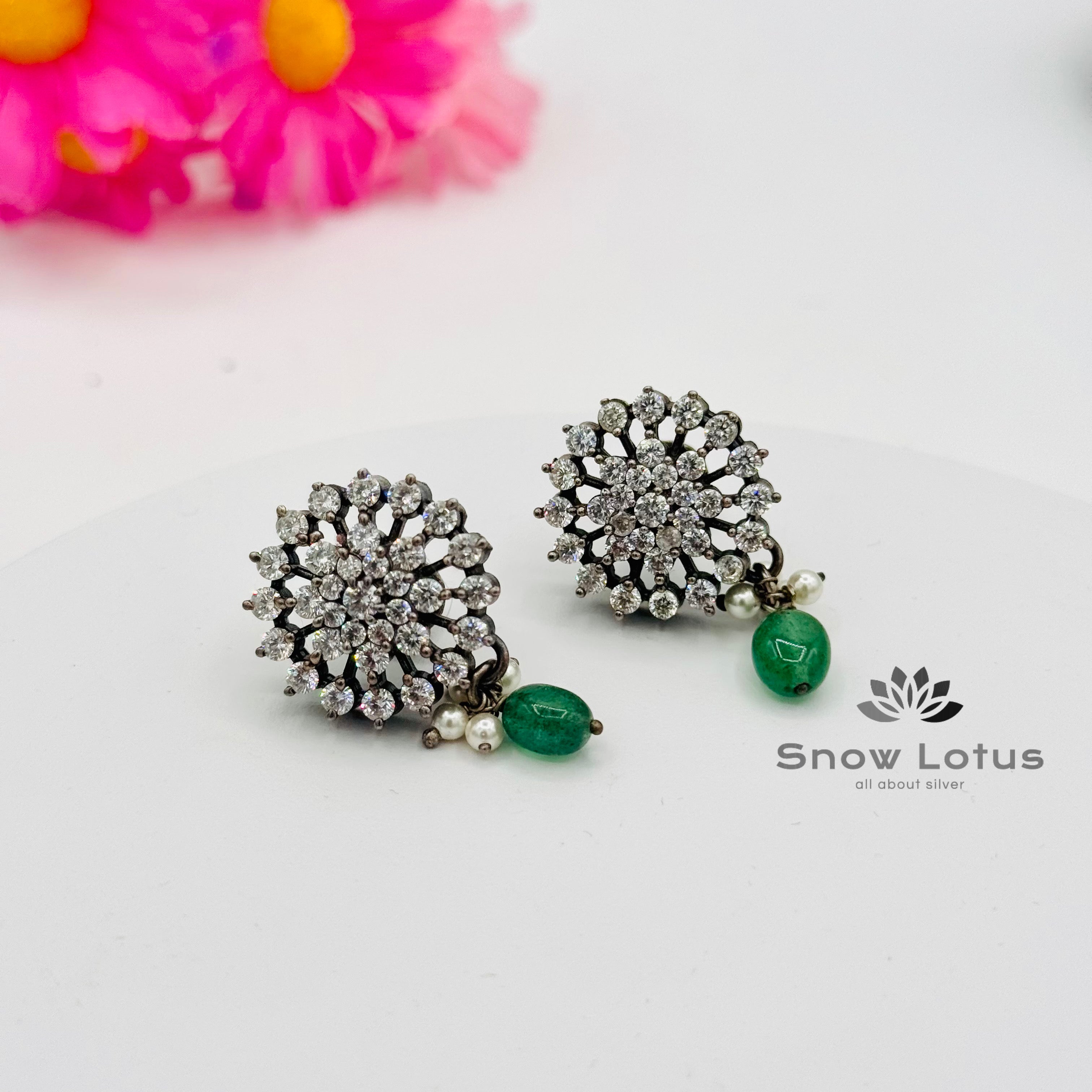 Sparkling Floral Studs