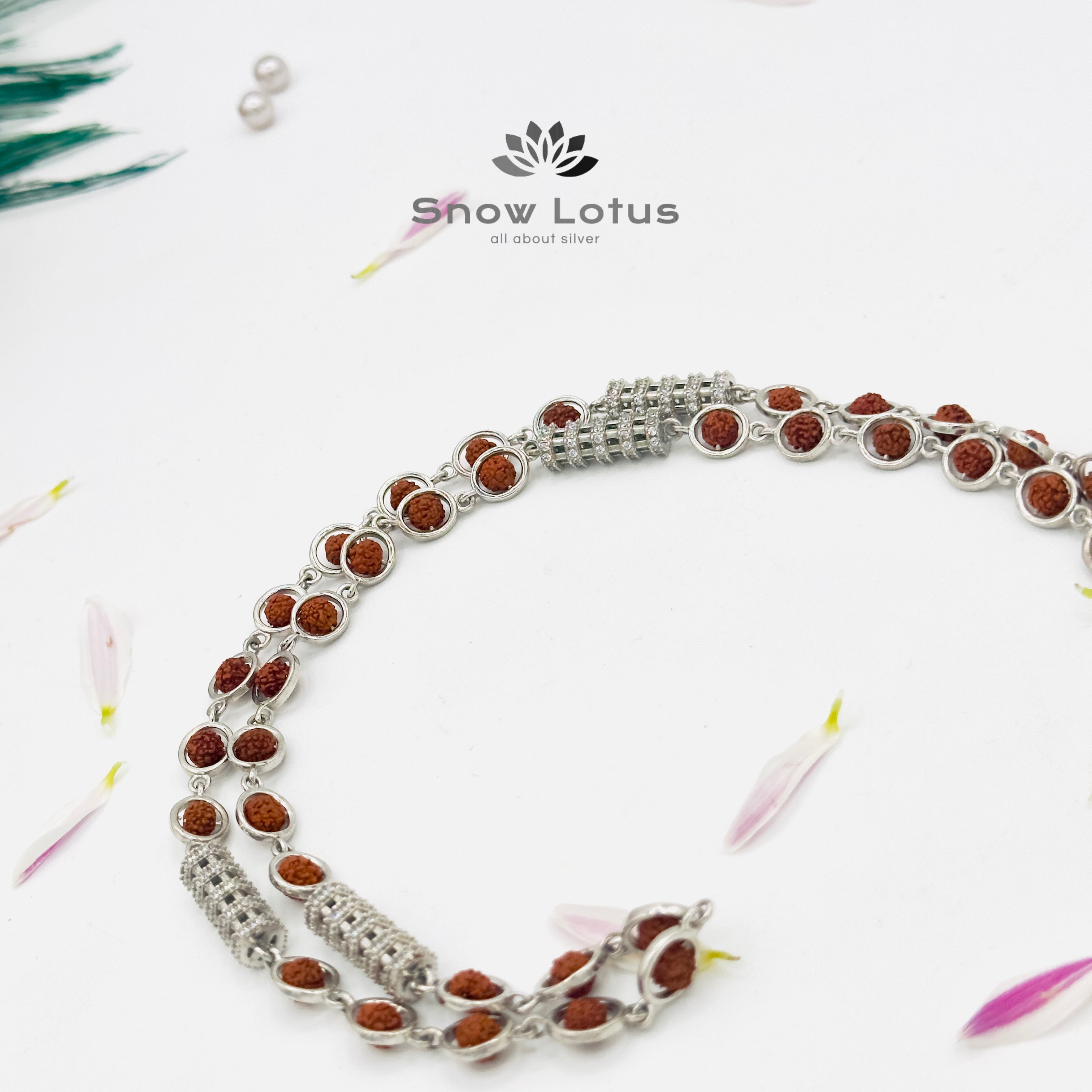 Silver Rudraksha Mala