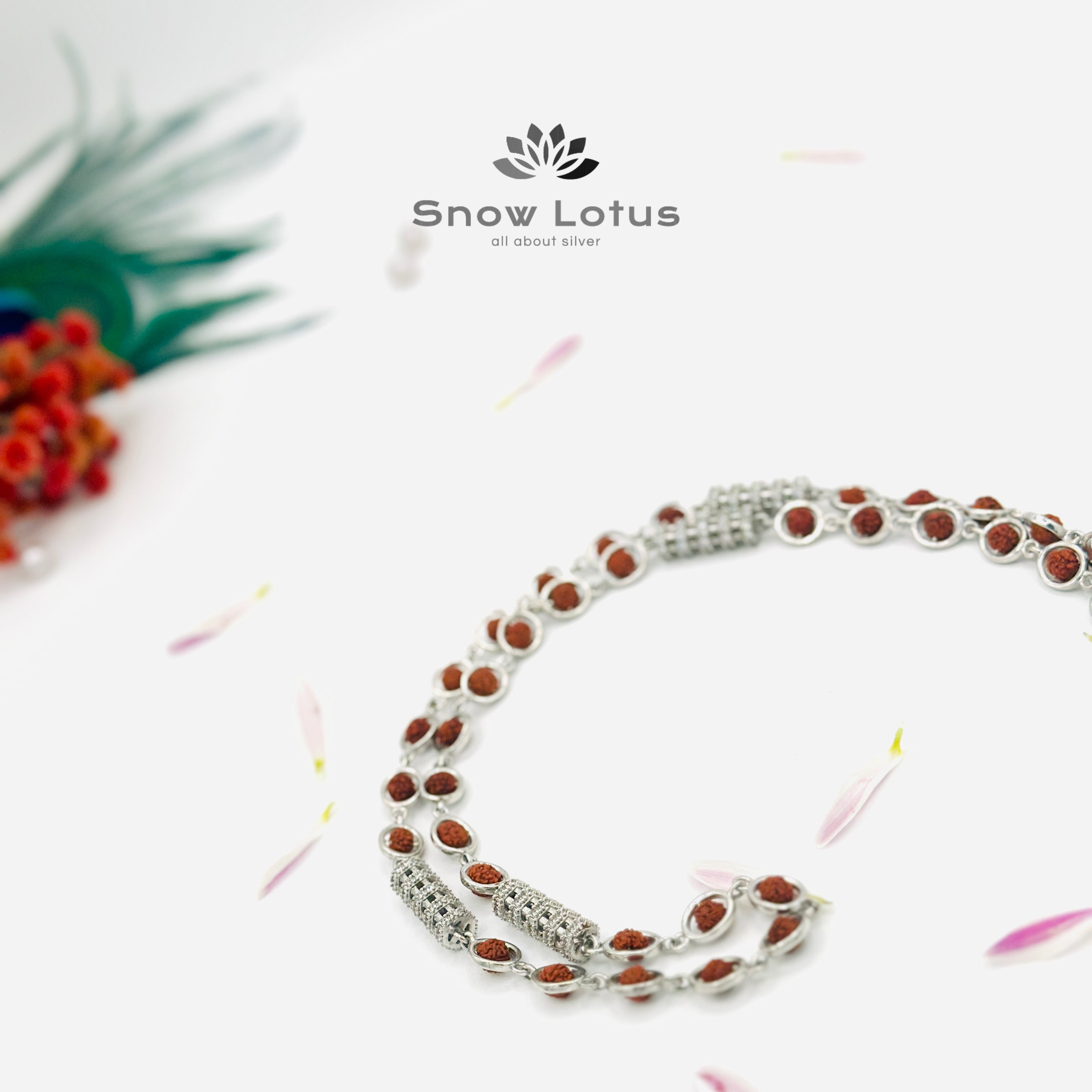 Silver Rudraksha Mala