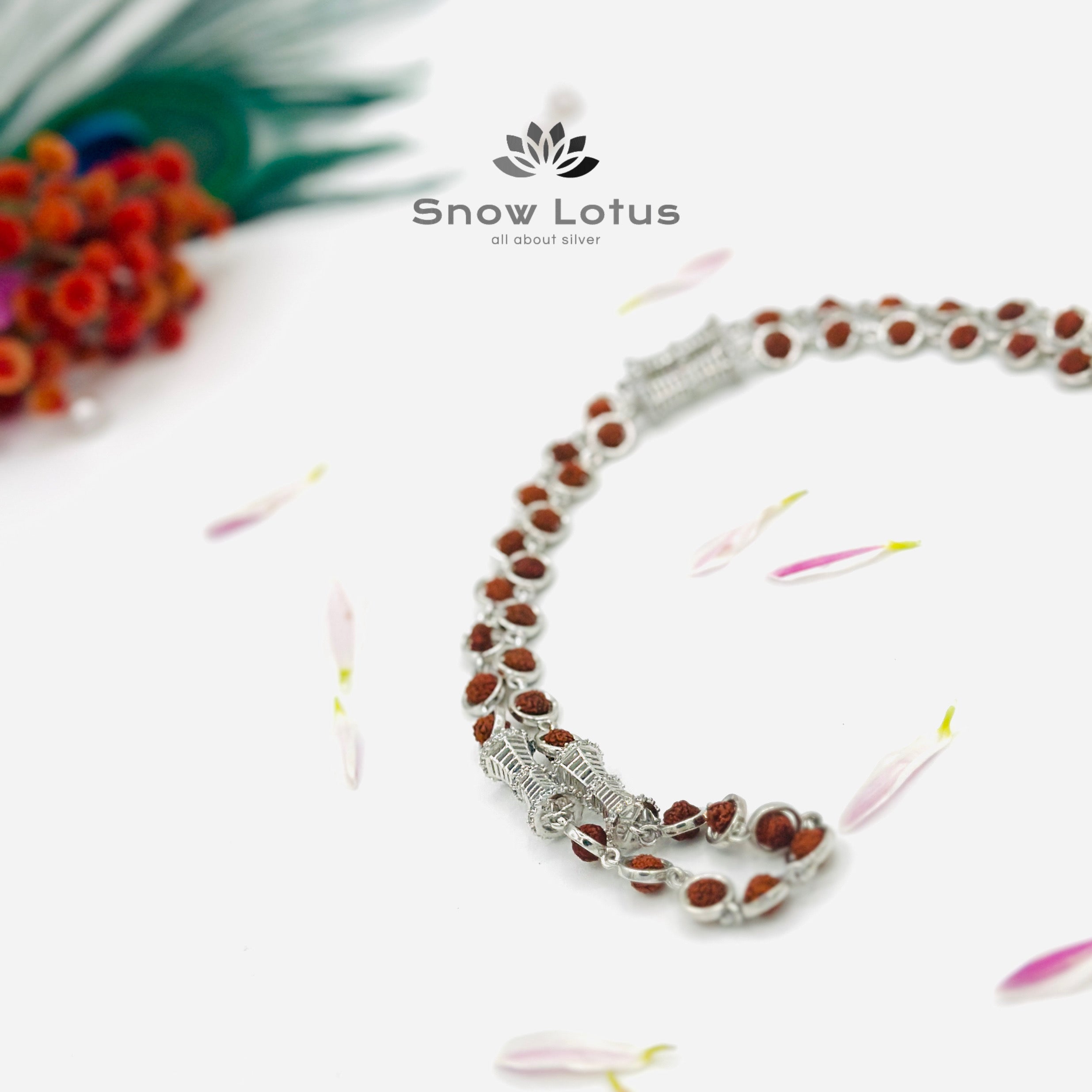 Silver Rudraksha Mala